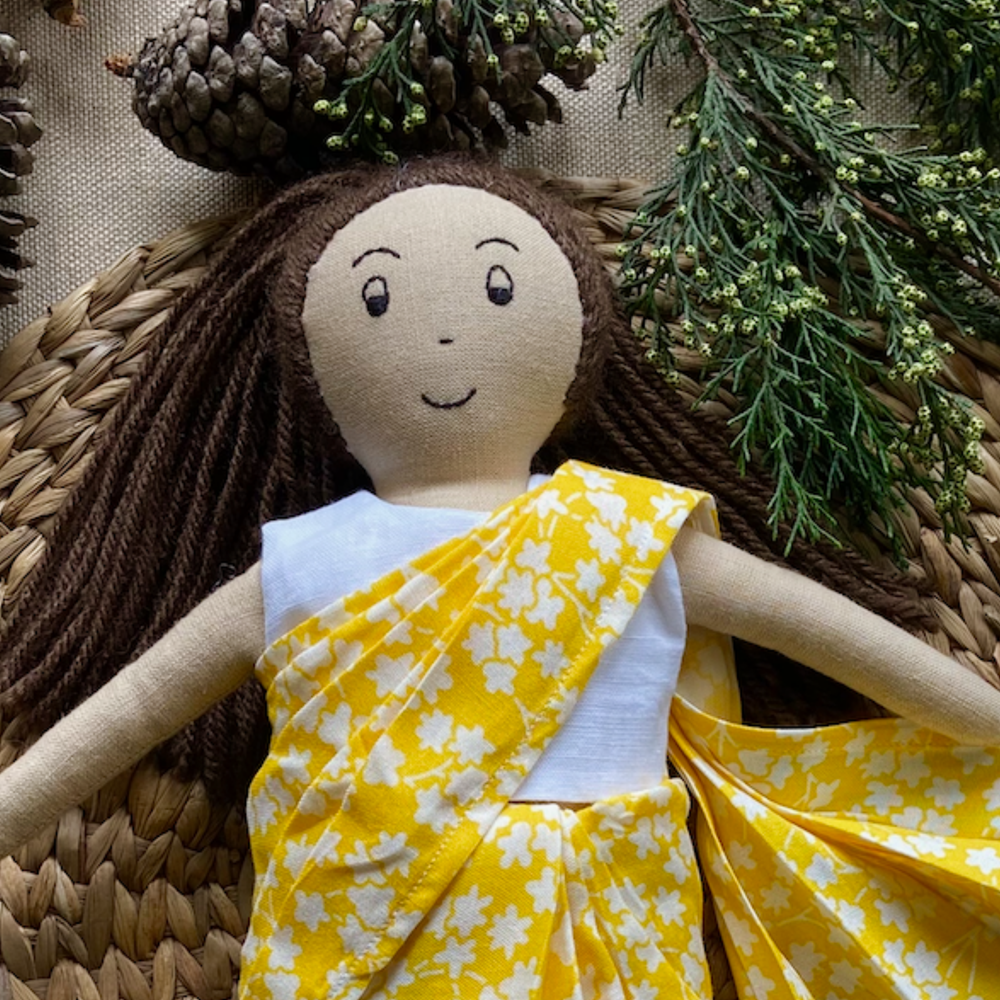 Handmade Fabric Doll Manjula 12inch 1pc