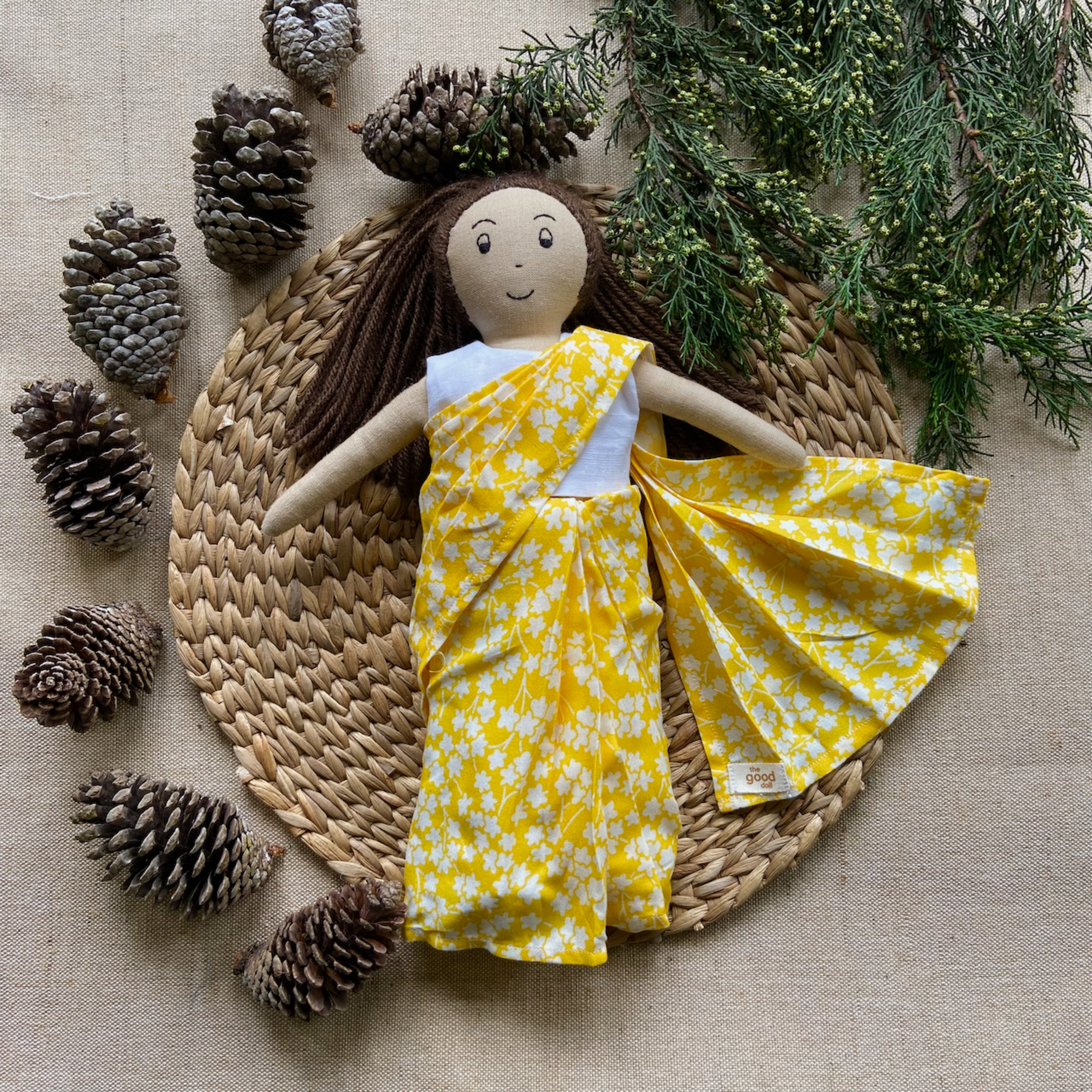 Handmade Fabric Doll Manjula 12inch 1pc