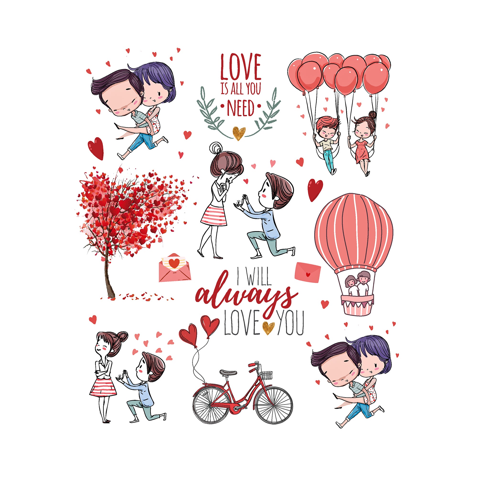 Deco Transfer Sheet Truly,Madly,Deeply 7.5 X 10inch 1pc