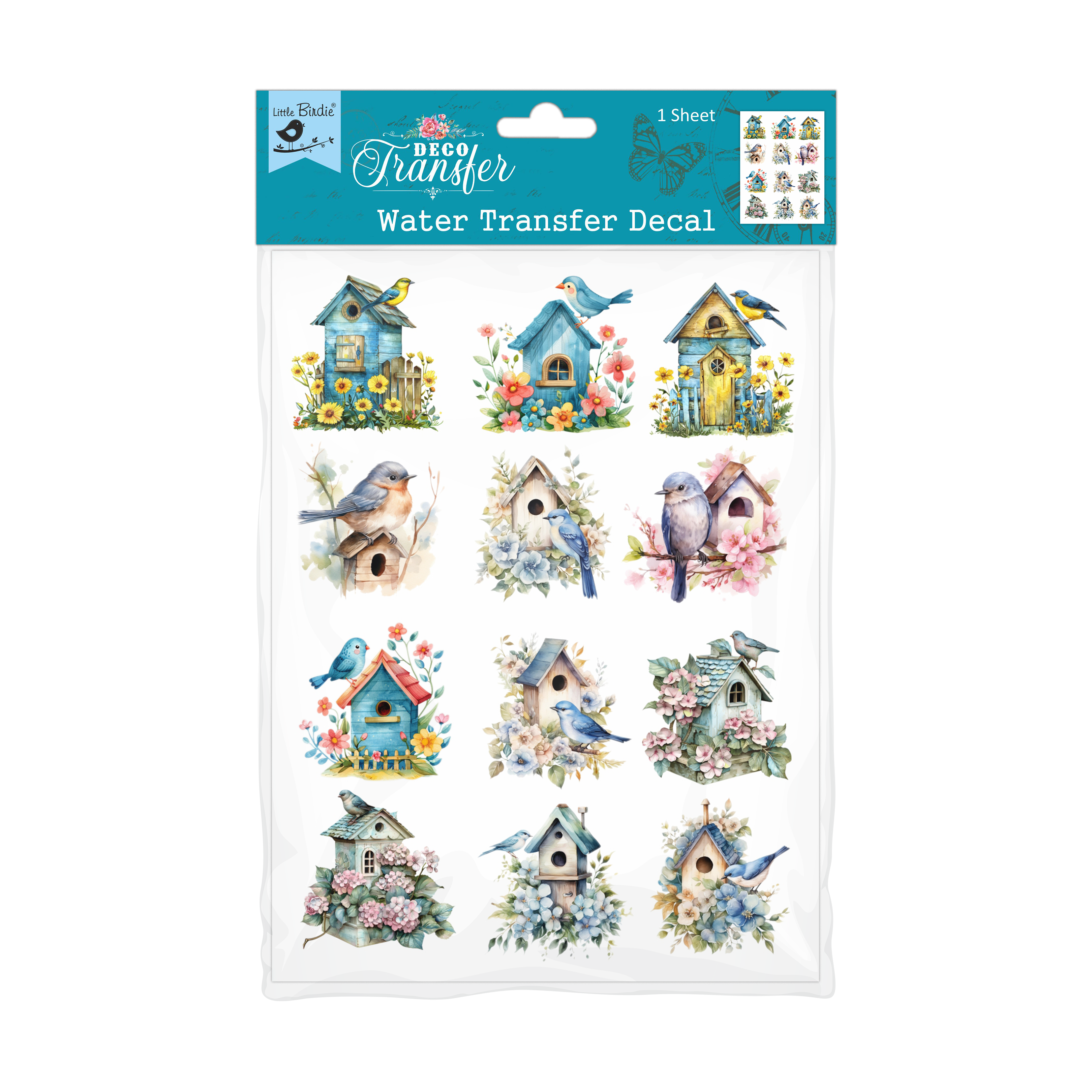 Deco Transfer Sheet Birdhouse Splendour 7.5 X 9.5inch 1pc