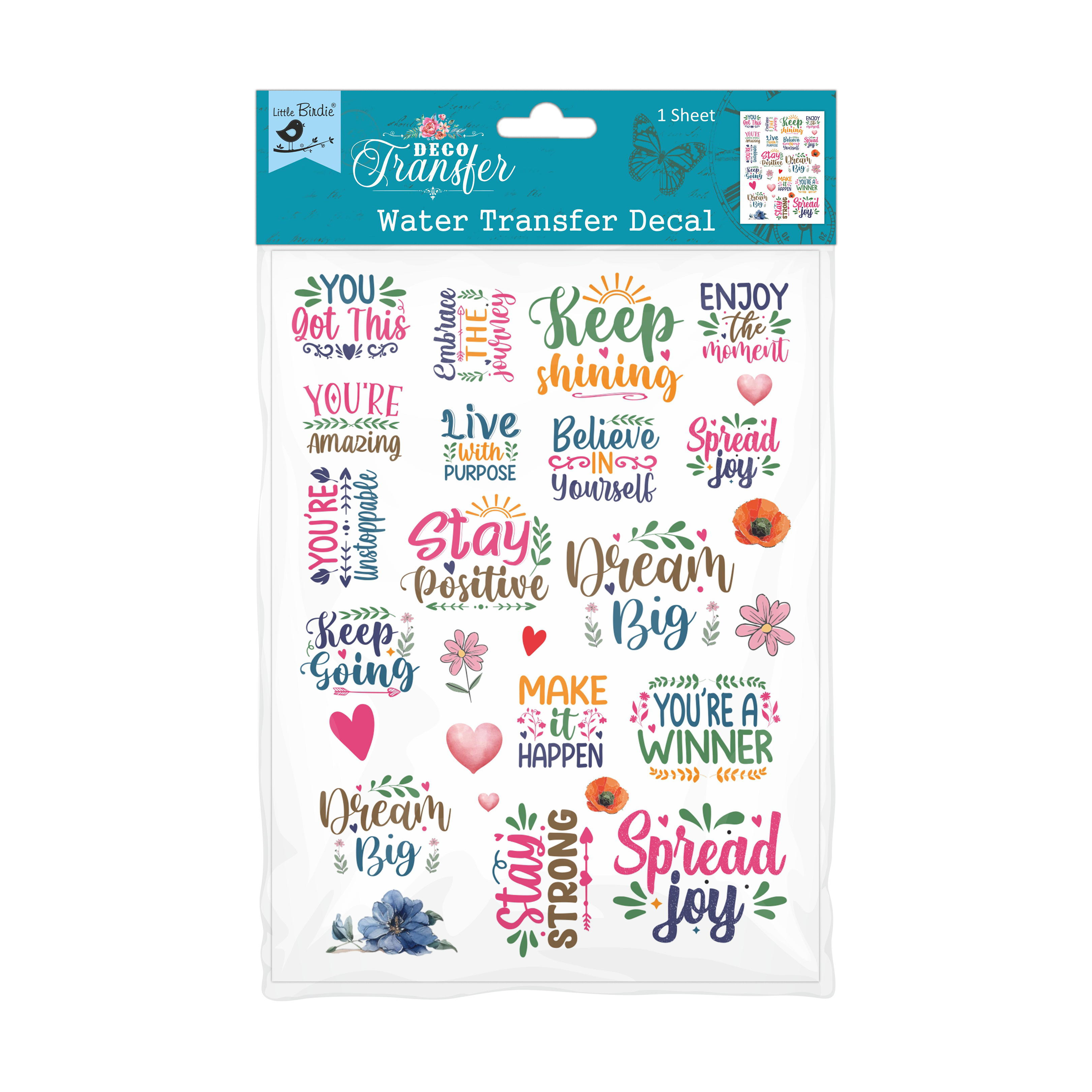 Deco Transfer Sheet Spread Joy 7.5 X 9.5inch 1pc