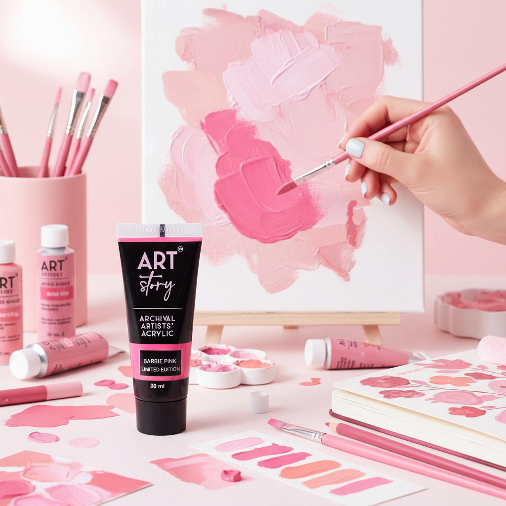 Artists Acrylic Colour Barbie Pink 30ml Tube