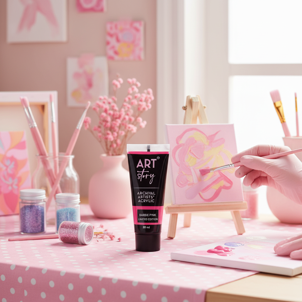 Artists Acrylic Colour Barbie Pink 30ml Tube