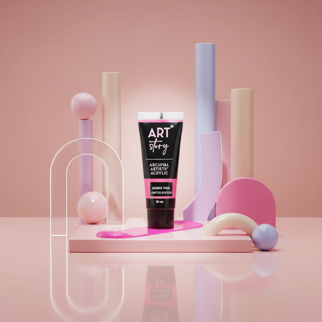 Artists Acrylic Colour Barbie Pink 30ml Tube