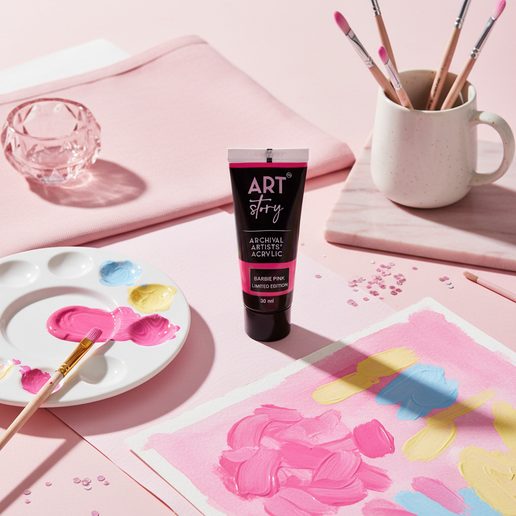 Artists Acrylic Colour Barbie Pink 30ml Tube