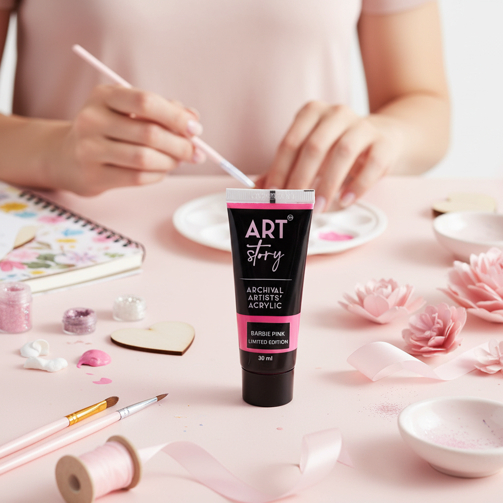 Artists Acrylic Colour Barbie Pink 30ml Tube