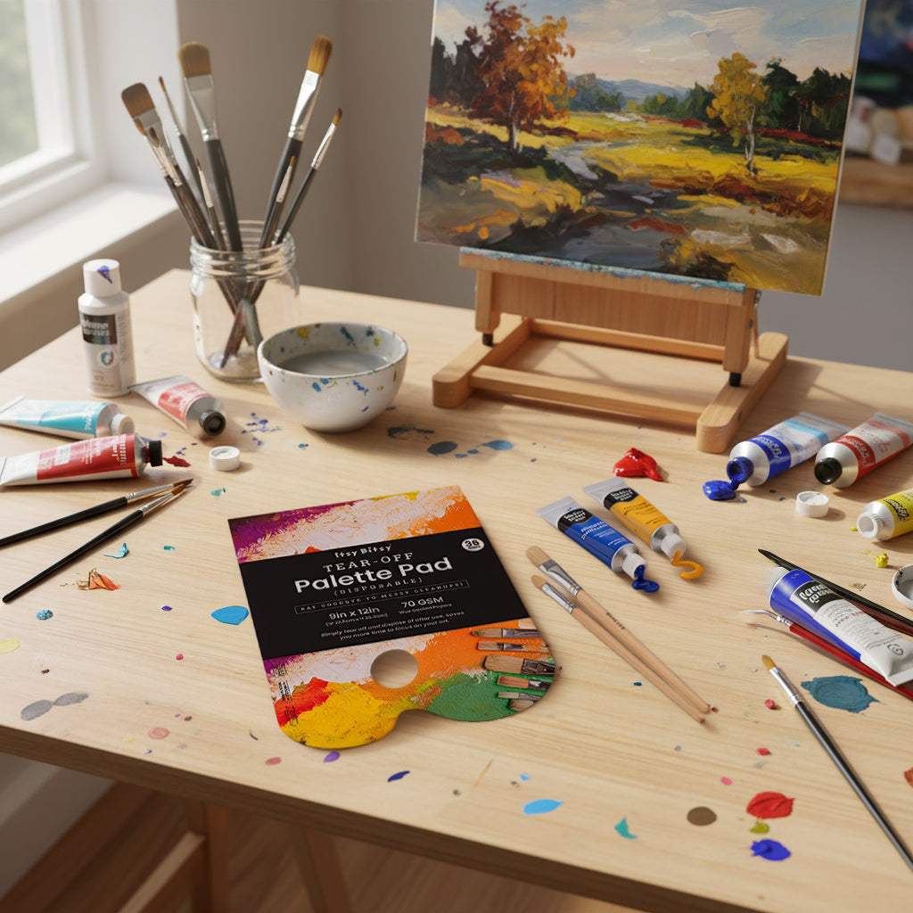 Tear - Off Palette Pad 9 x 12Inch (Wax Coated Papers) 70gsm 36 Pages