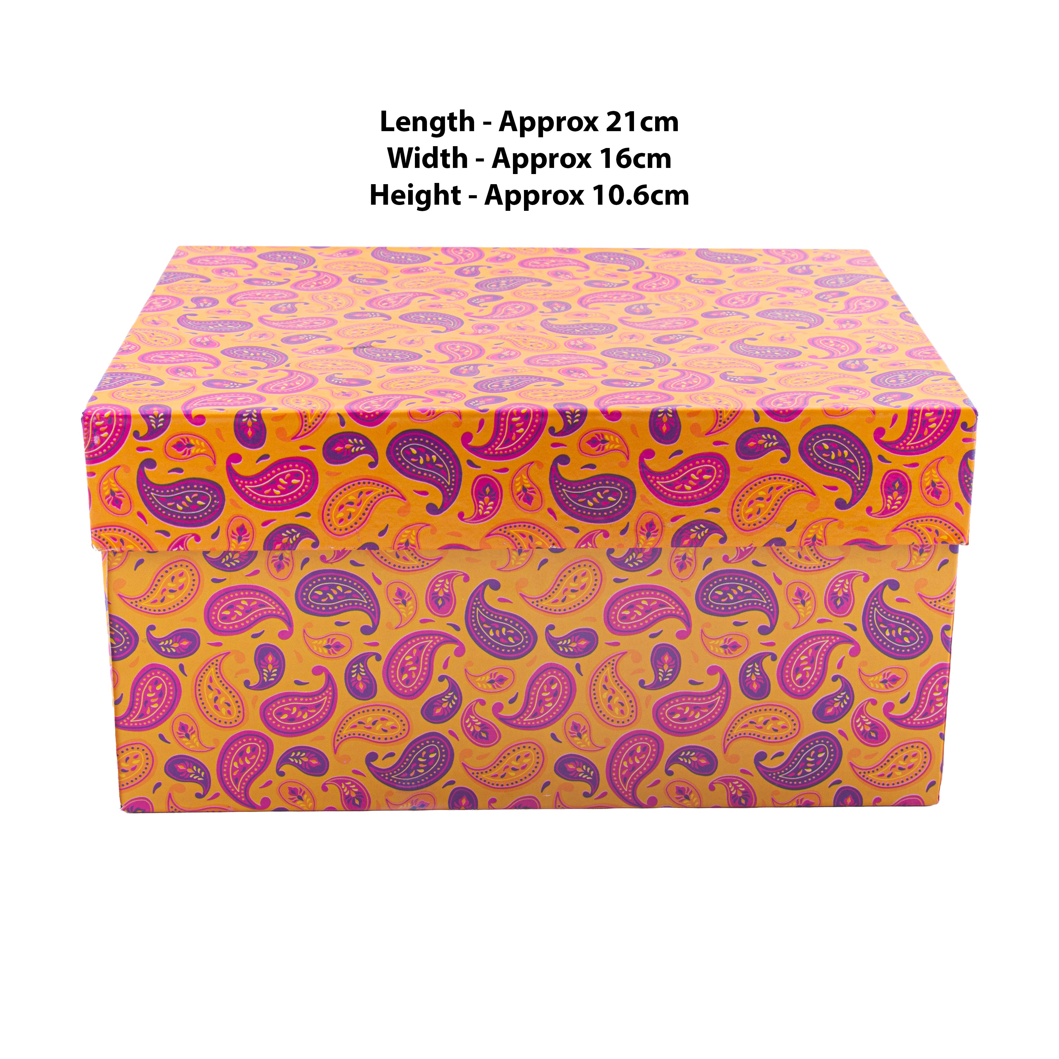 Gift Box Ornate Paisley L21 x W15.5 x D10.5cm 1Box