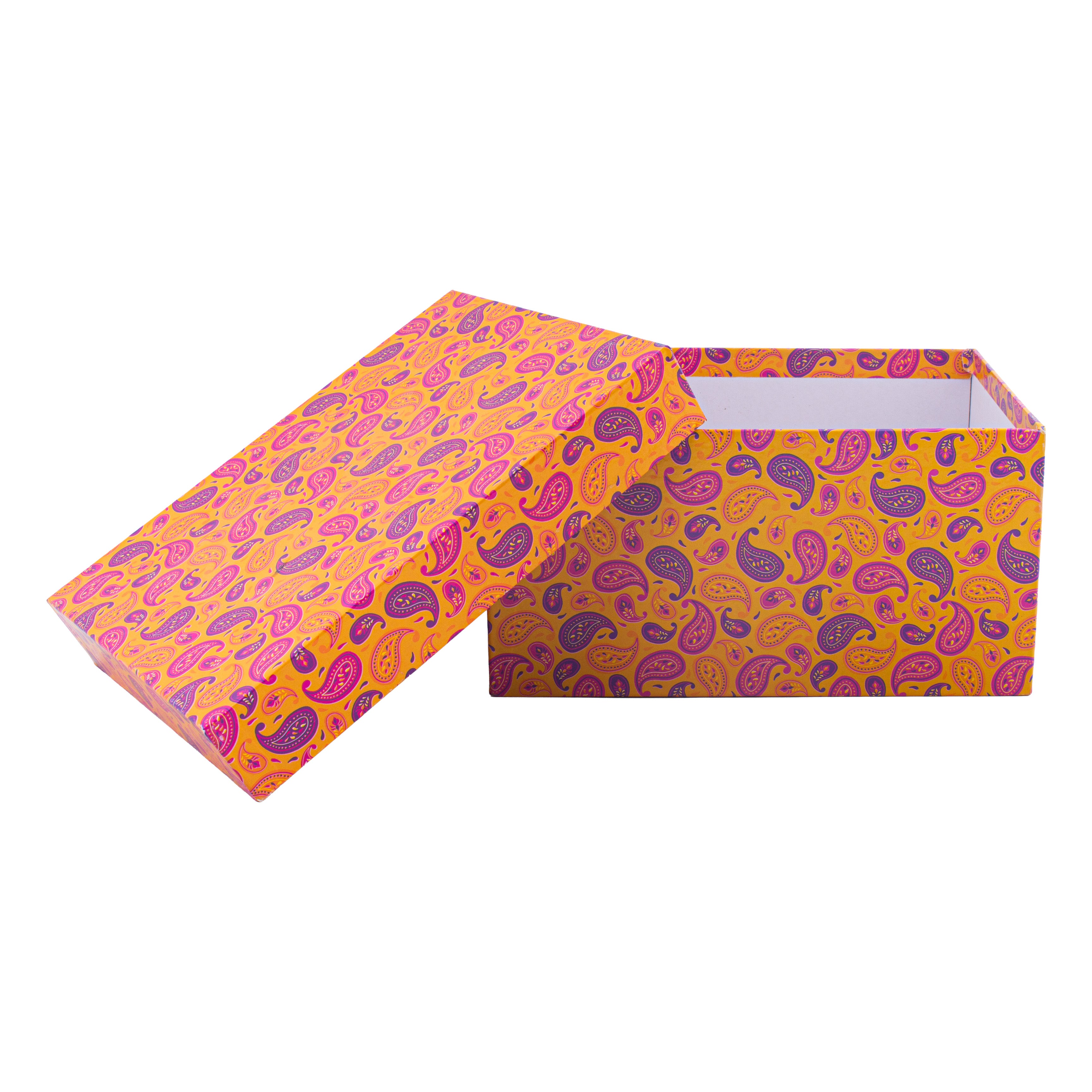 Gift Box Ornate Paisley L21 x W15.5 x D10.5cm 1Box