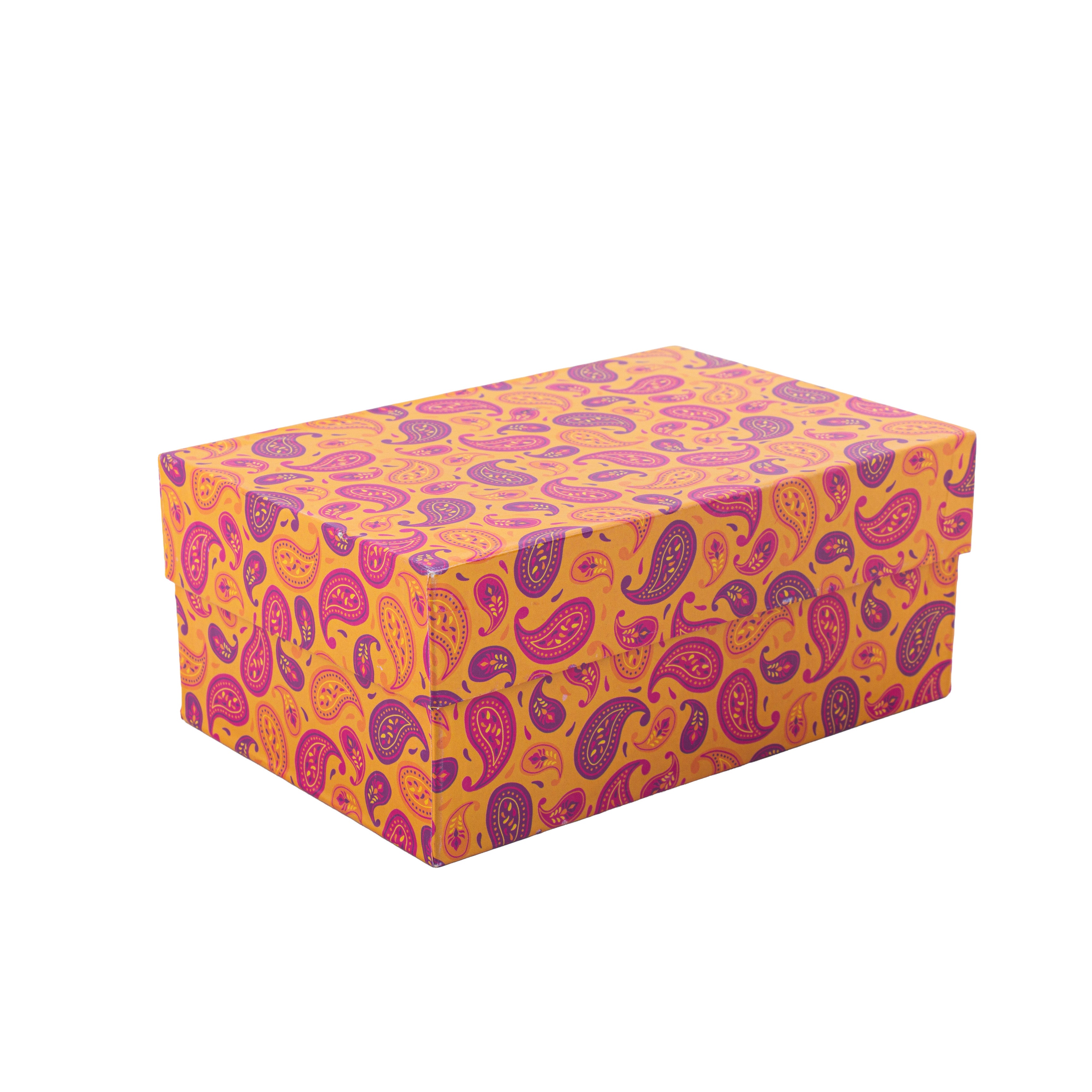Gift Box Ornate Paisley L15.5 X W10.5 X D6.5cm 1Box