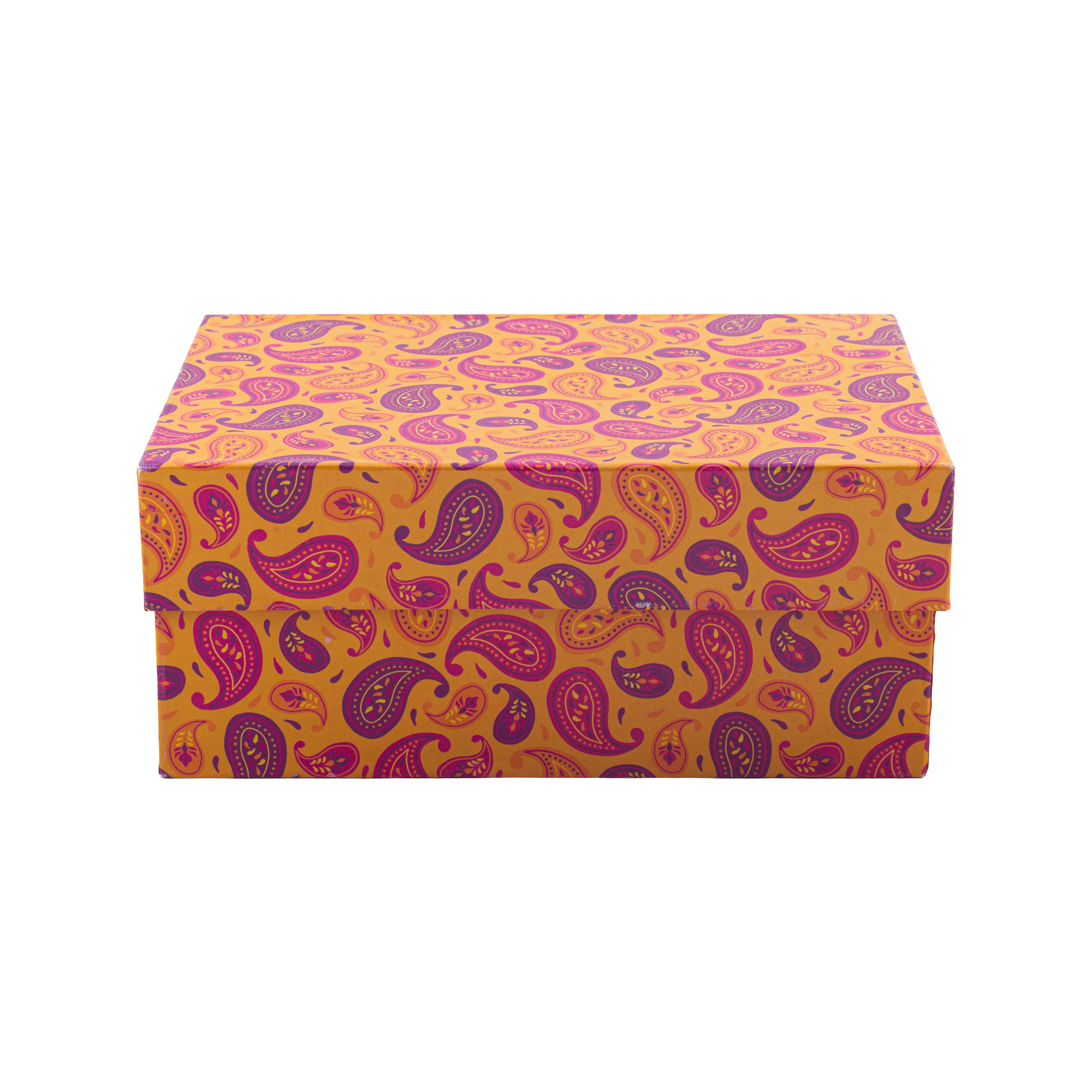 Gift Box Ornate Paisley L15.5 X W10.5 X D6.5cm 1Box