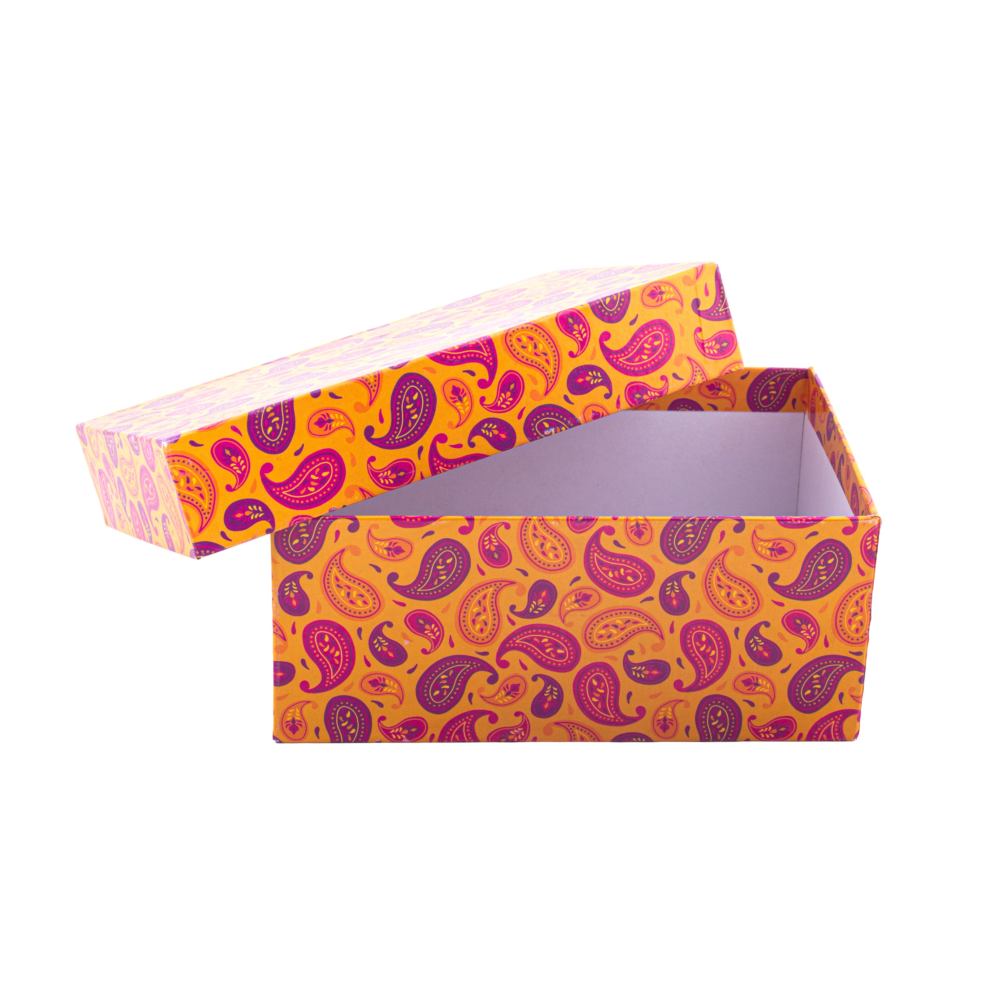 Gift Box Ornate Paisley L15.5 X W10.5 X D6.5cm 1Box