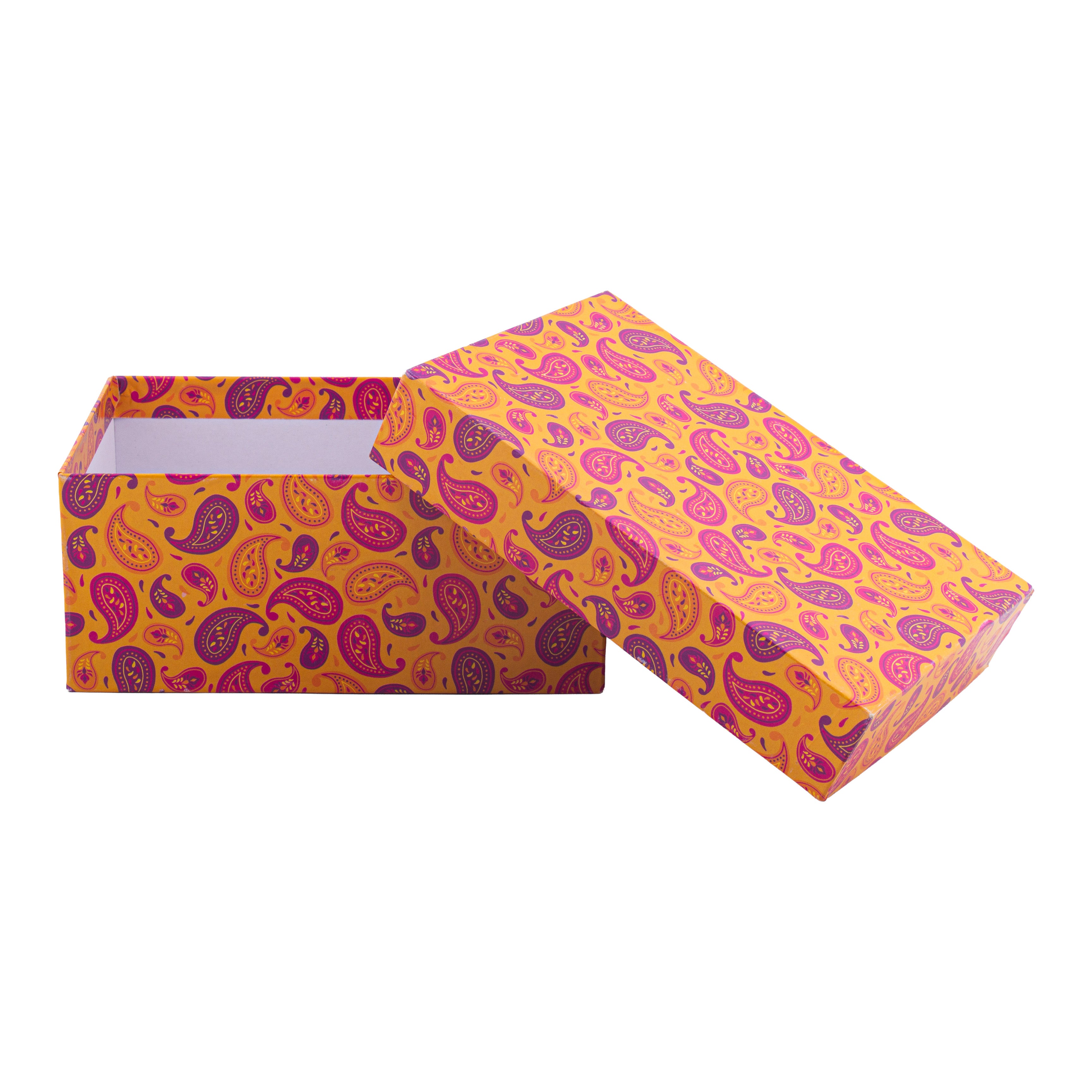 Gift Box Ornate Paisley L15.5 X W10.5 X D6.5cm 1Box