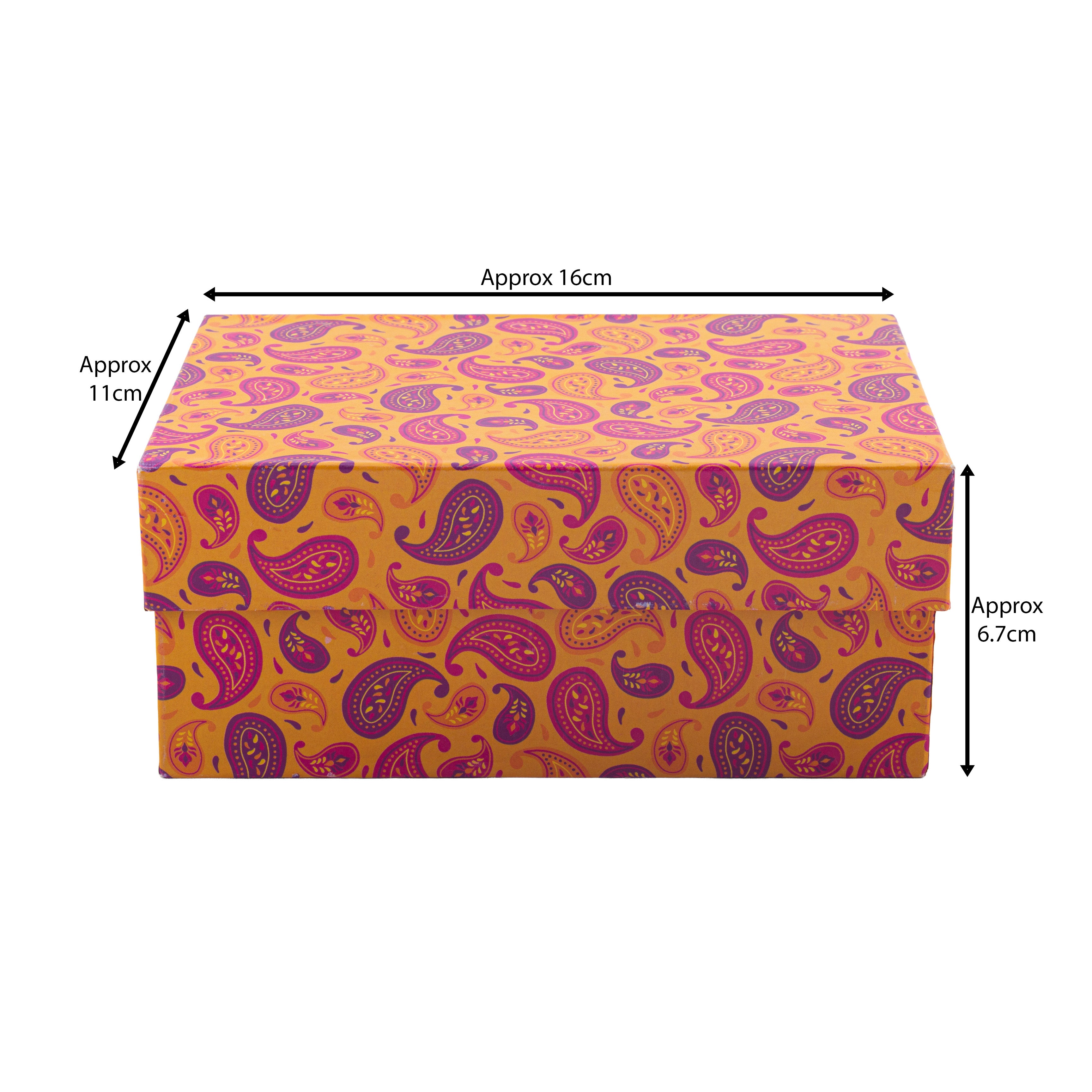 Gift Box Ornate Paisley L15.5 X W10.5 X D6.5cm 1Box