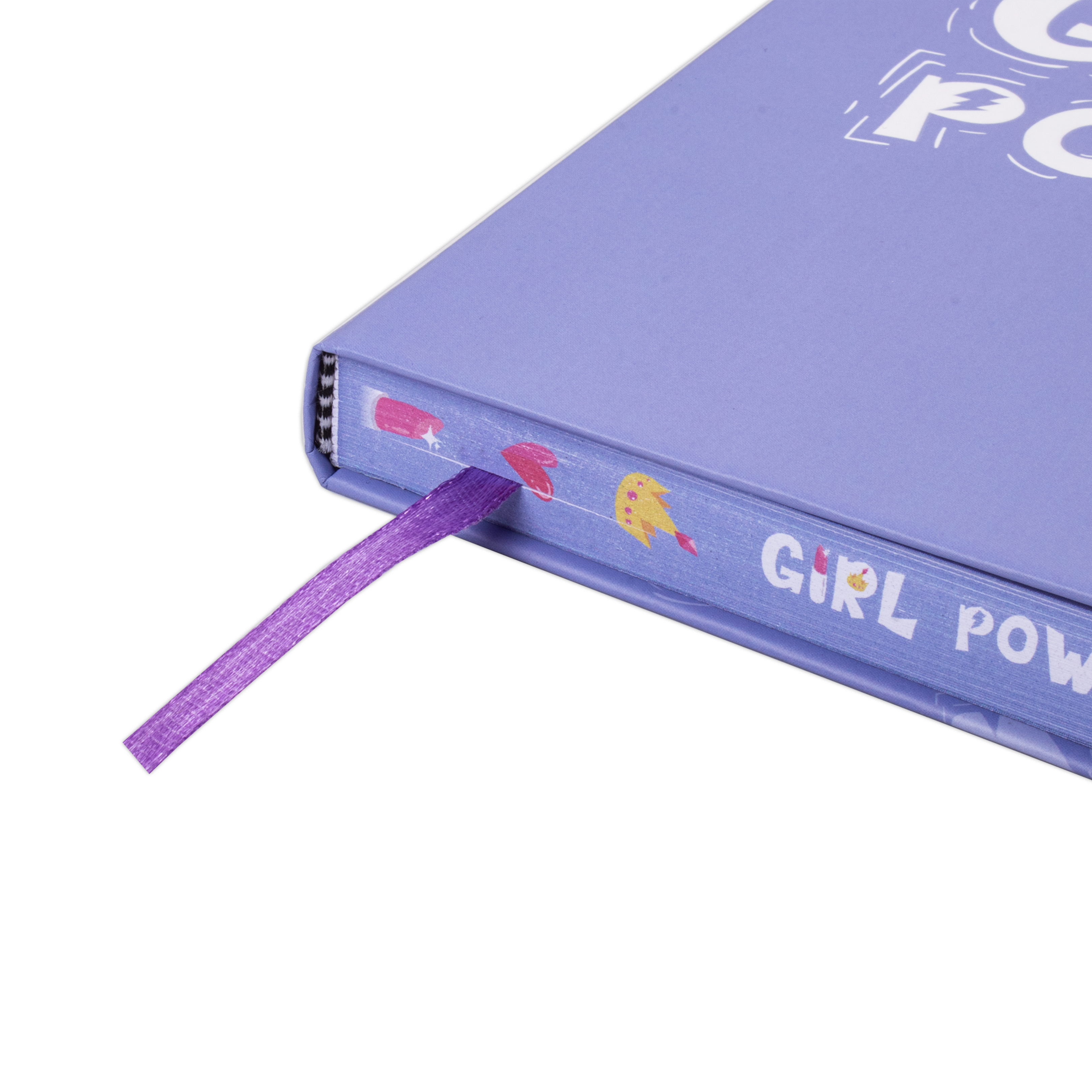 Hardbound Ruled Notebook Girl Power Edge Printed With Elastic Band 140mm X 210mm 192pages 100gsm