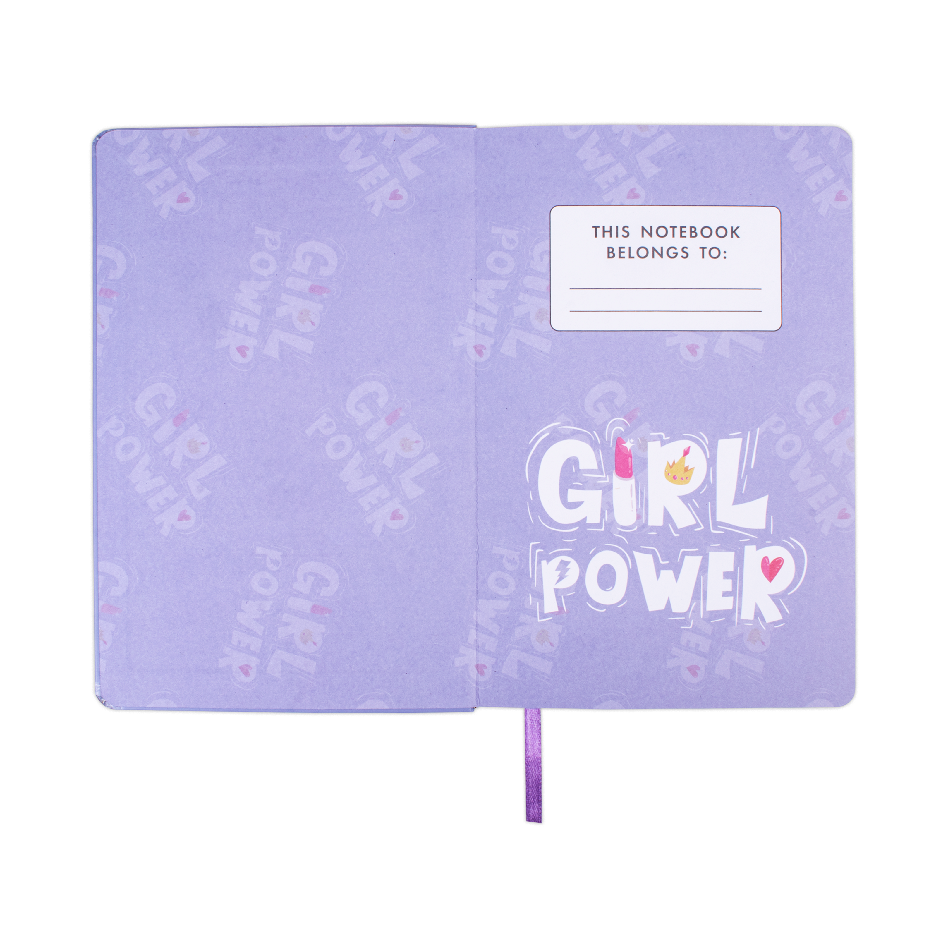 Hardbound Ruled Notebook Girl Power Edge Printed With Elastic Band 140mm X 210mm 192pages 100gsm