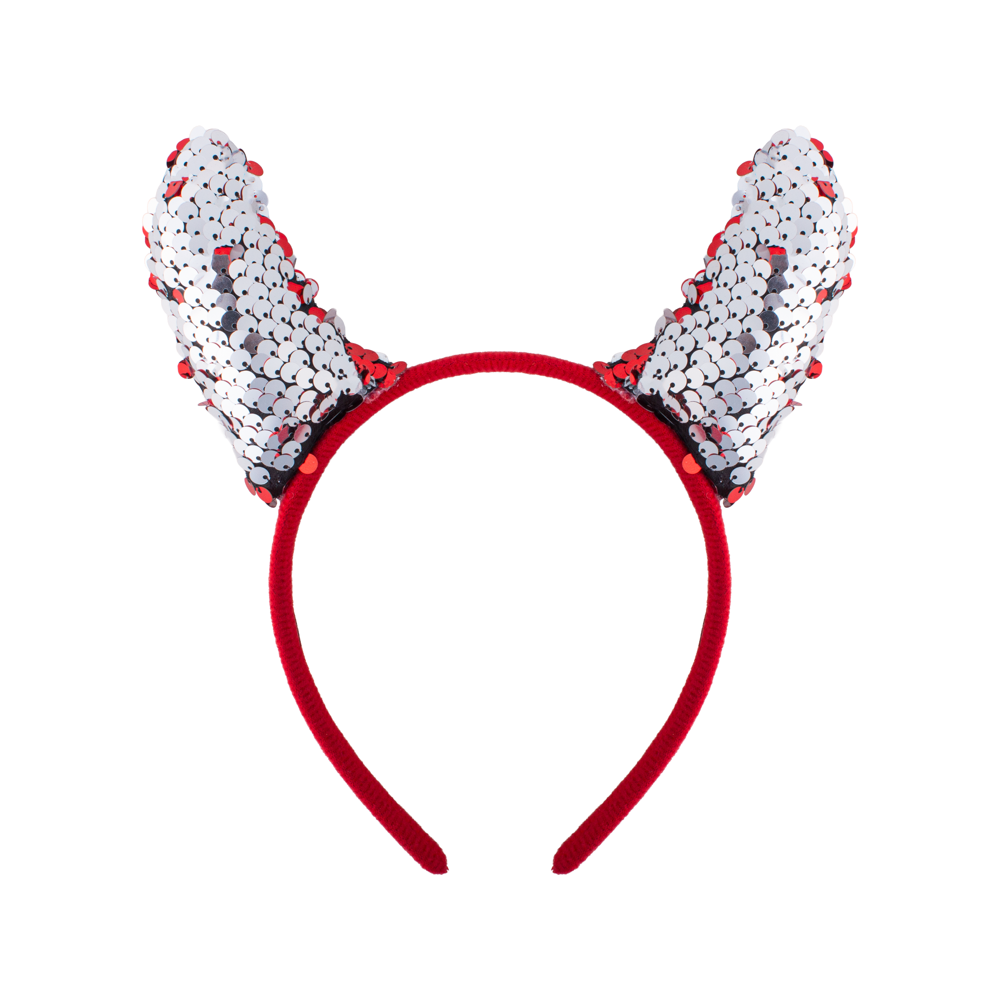 Halloween Devil Horn Hair band Red Shimmer 1pc