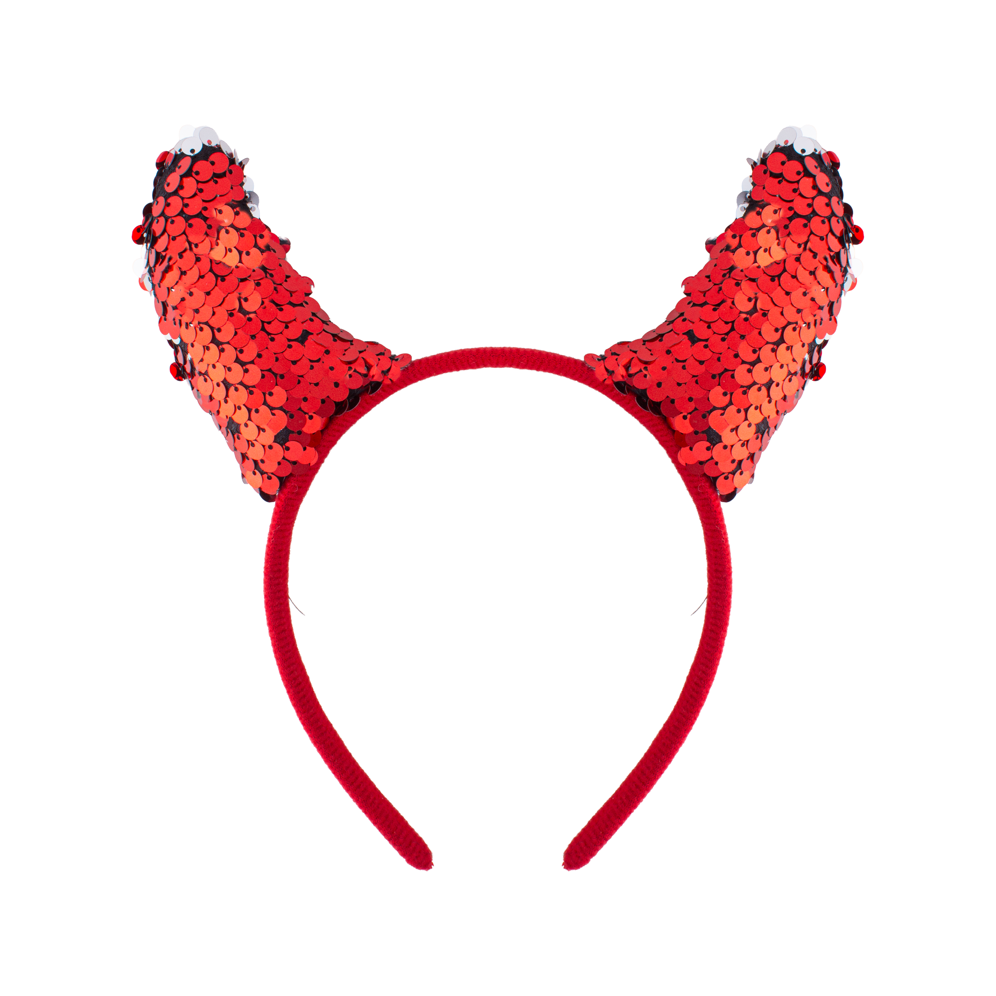 Halloween Devil Horn Hair band Red Shimmer 1pc