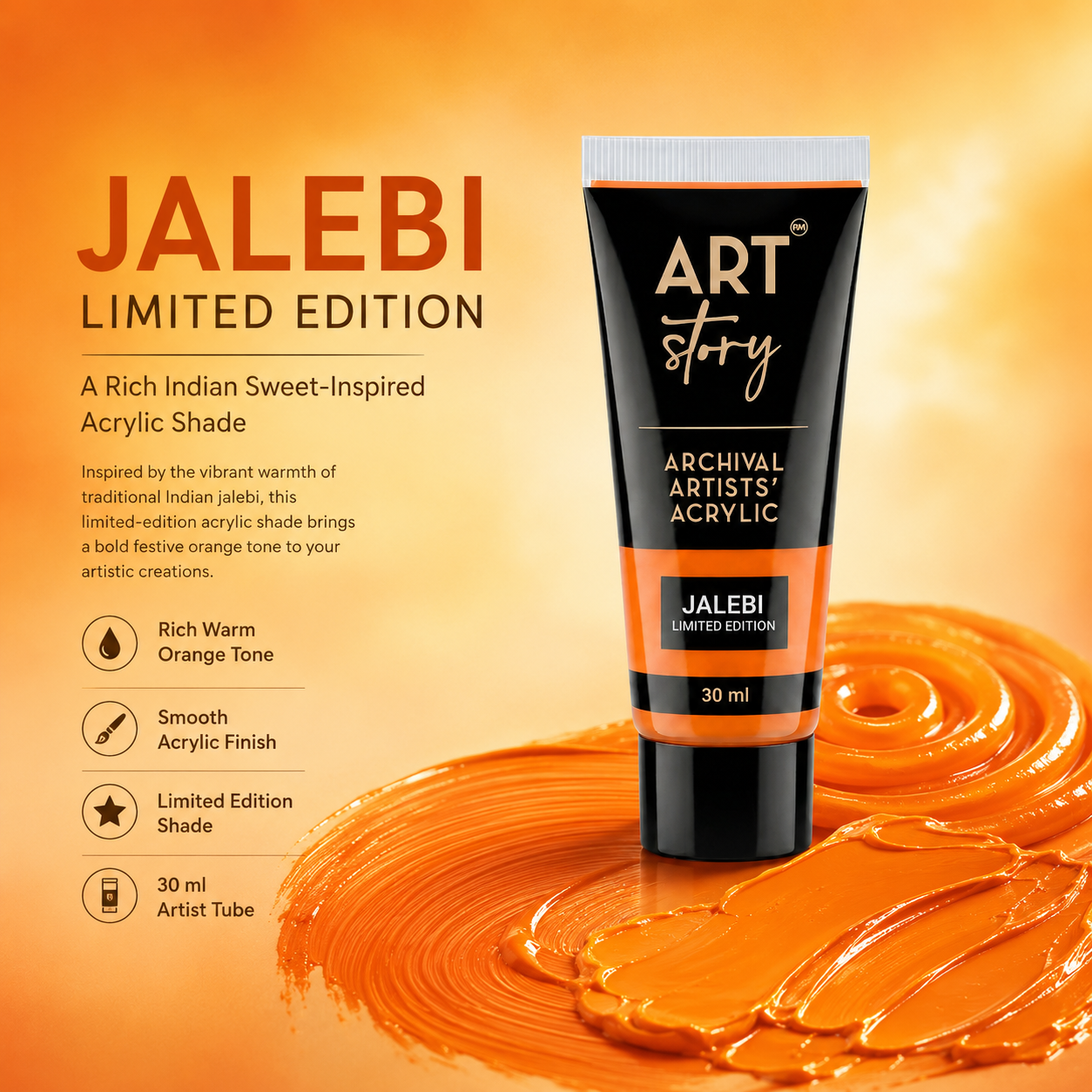 Artists Acrylic Colour Jalebi 30ml Tube