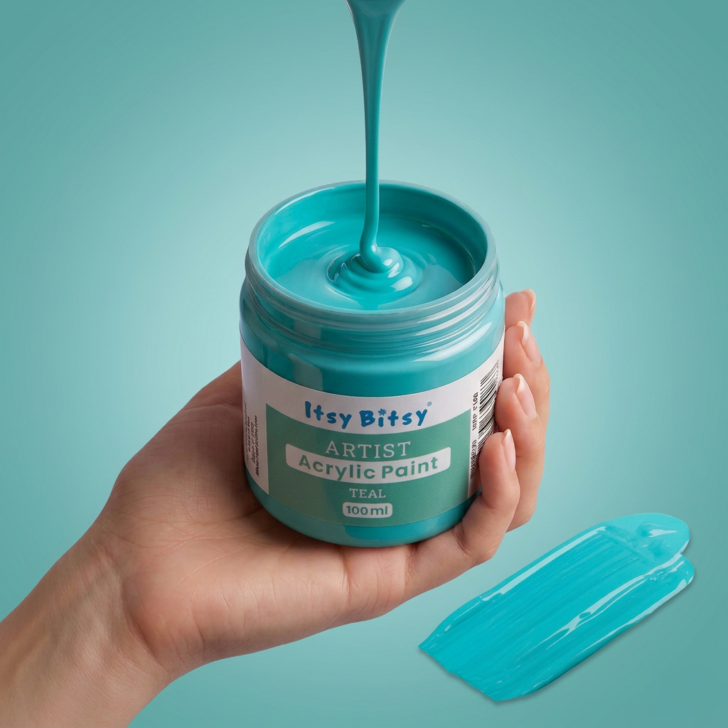 Artists Acrylic Colour Teal 100ml Bottle