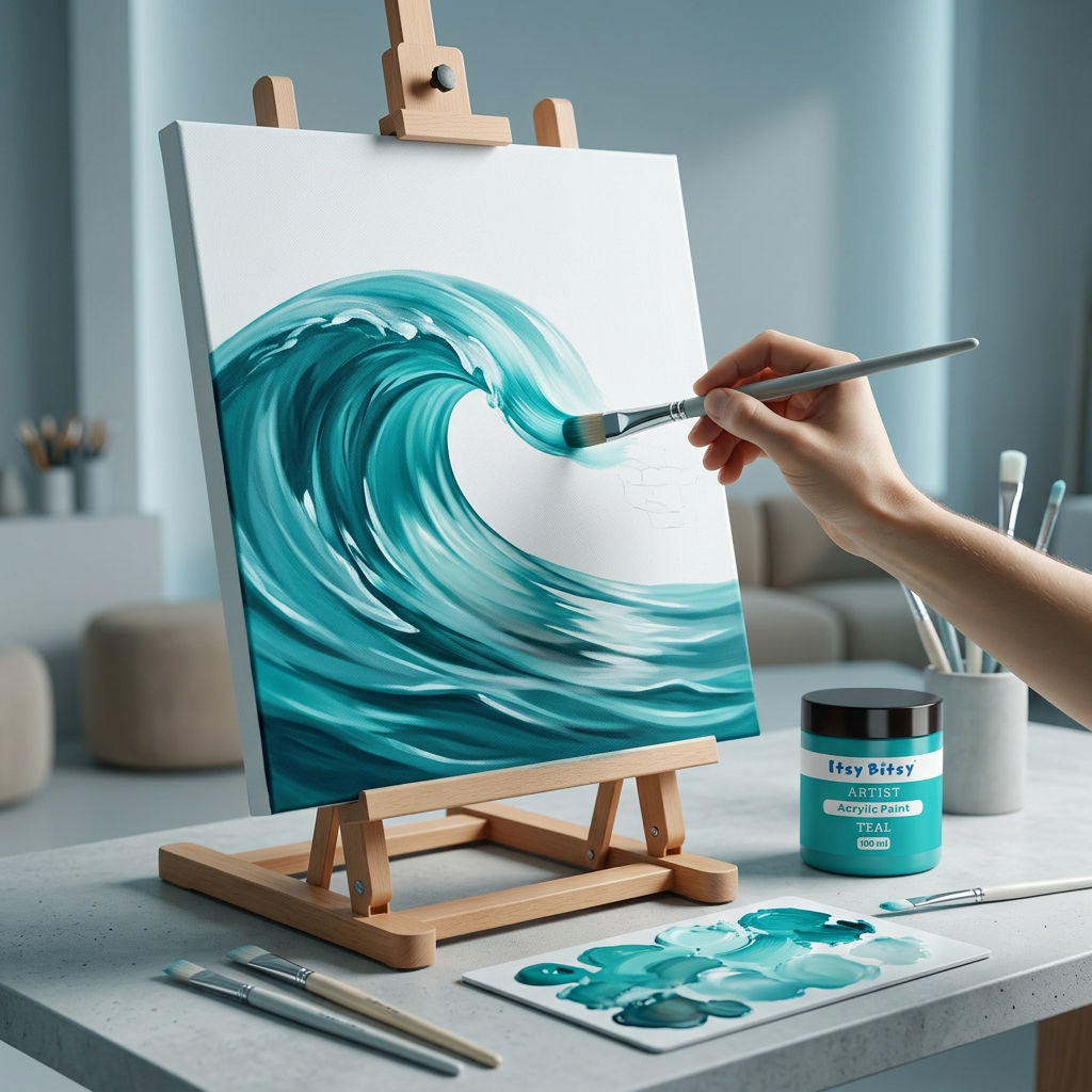 Artists Acrylic Colour Teal 100ml Bottle