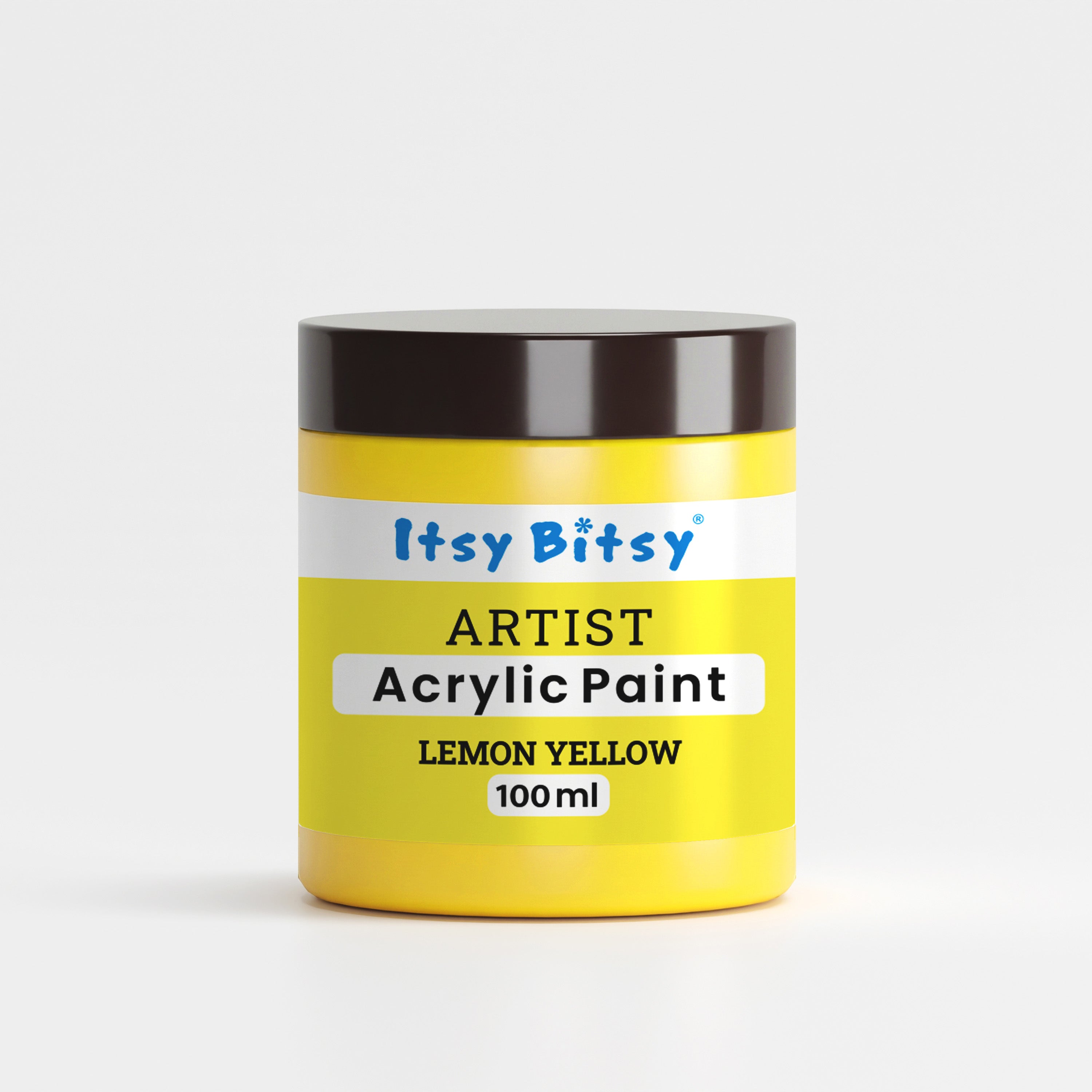 Artists Acrylic Colour Lemon Yellow 100ml Bottle