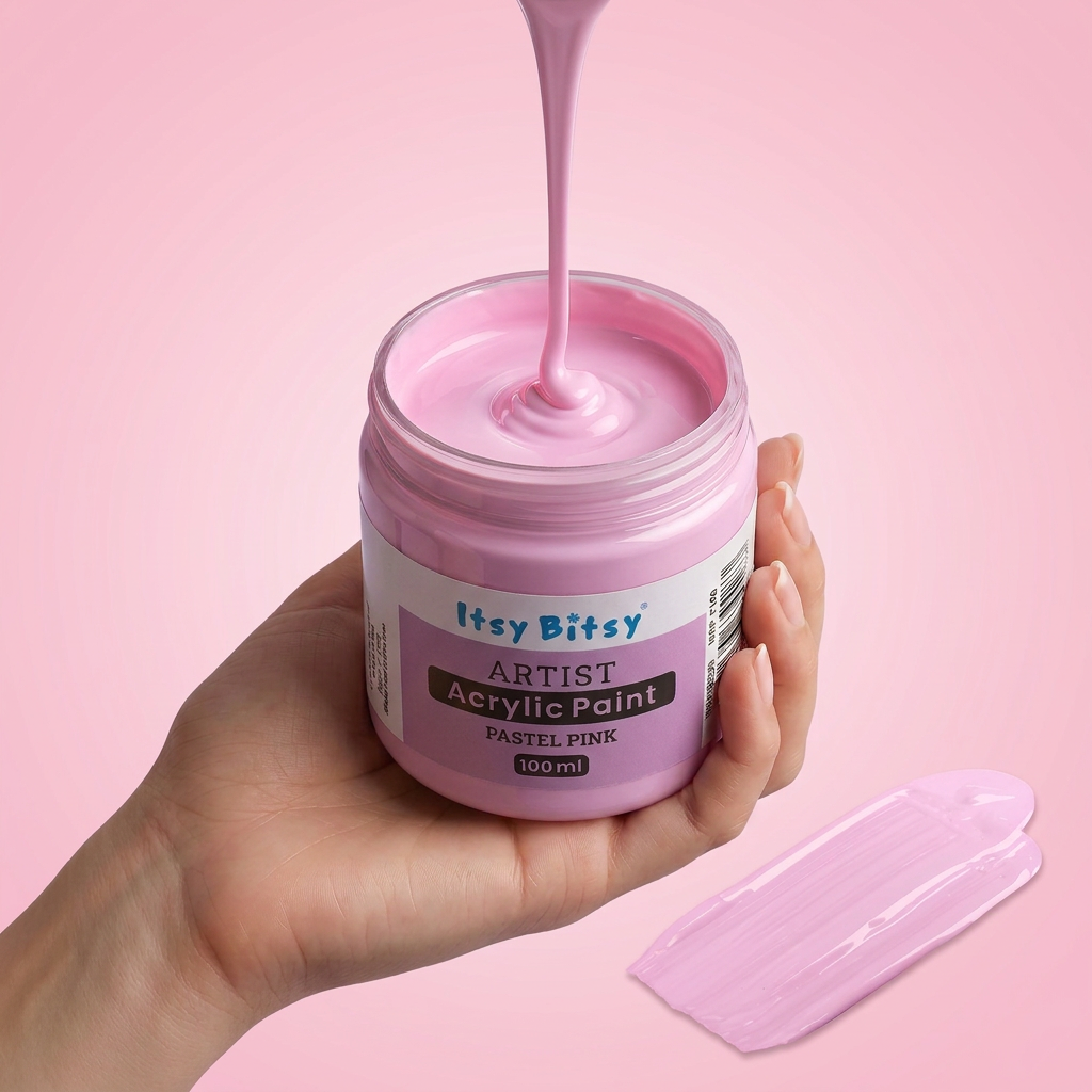 Artists Acrylic Colour Pastel Pink 100ml Bottle