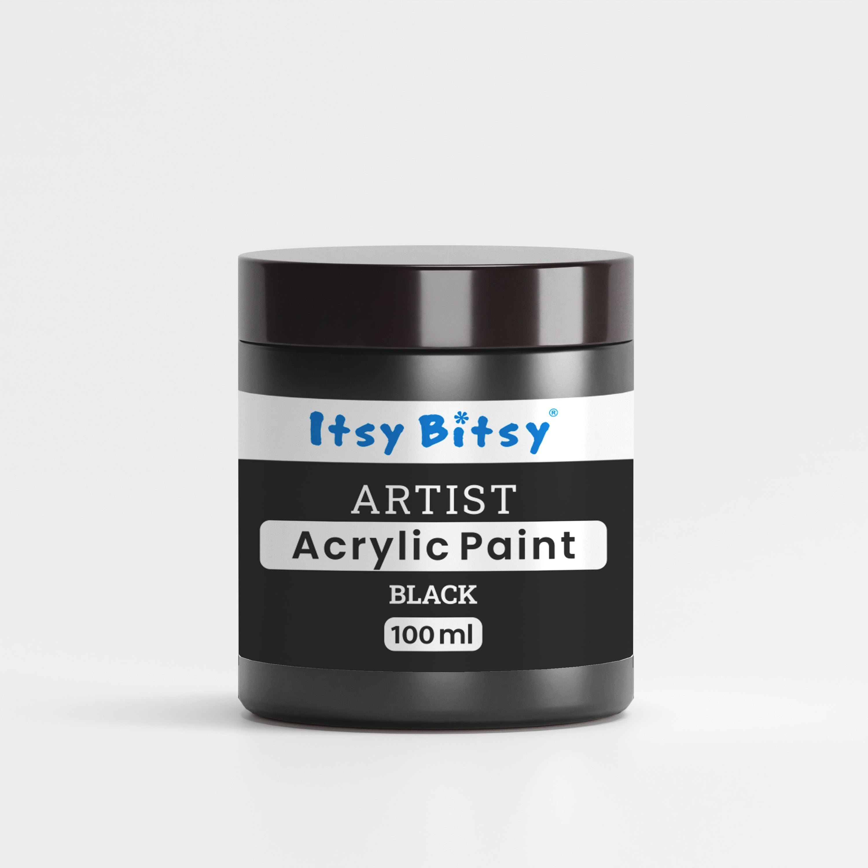Artists Acrylic Colour Black 100ml Bottle