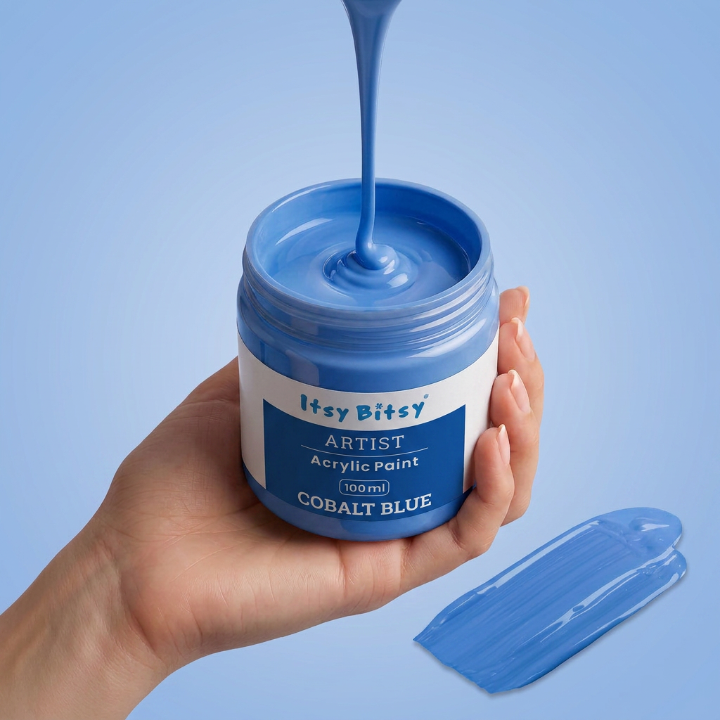 Artists Acrylic Colour Cobalt Blue 100ml Bottle