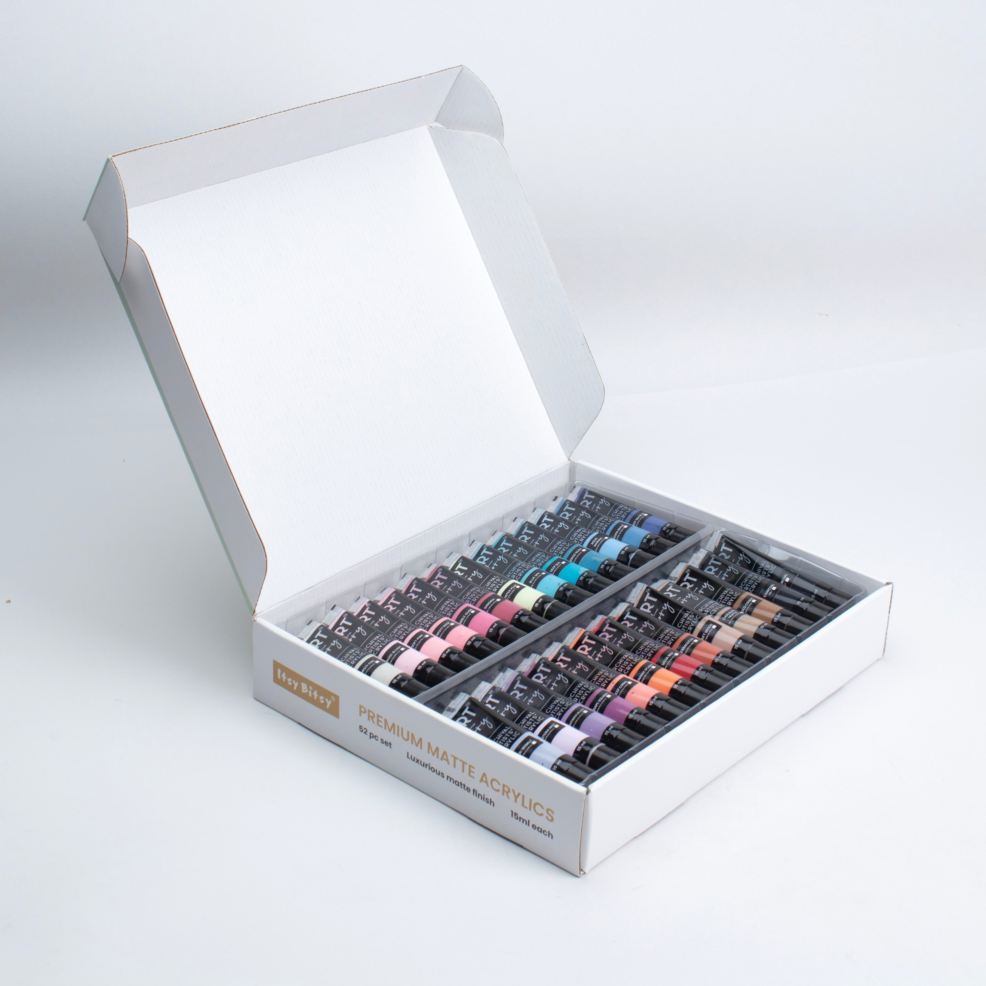 Premium Matte Acrylics Set 52 Colours X 15ml each