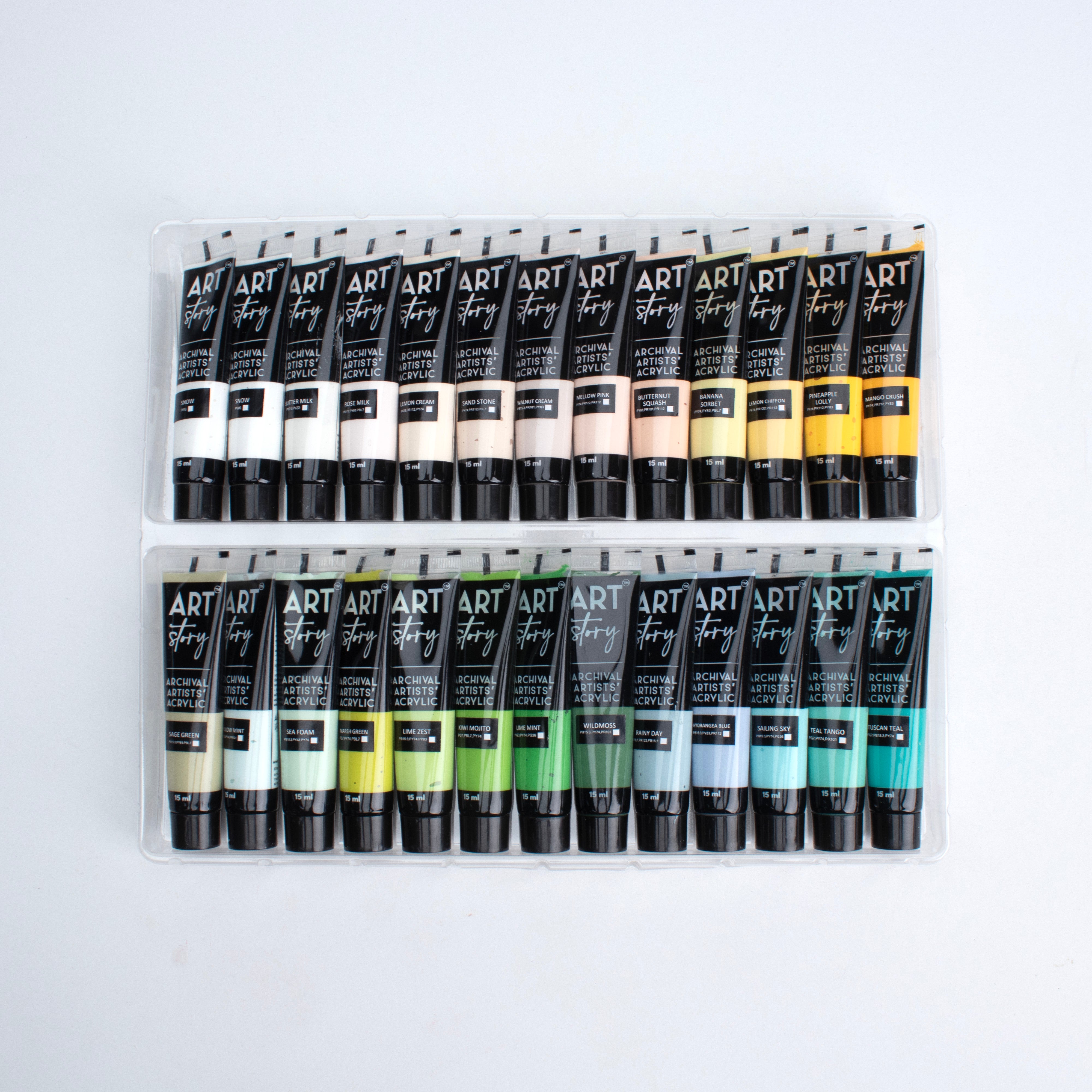 Premium Matte Acrylics Set 52 Colours X 15ml each