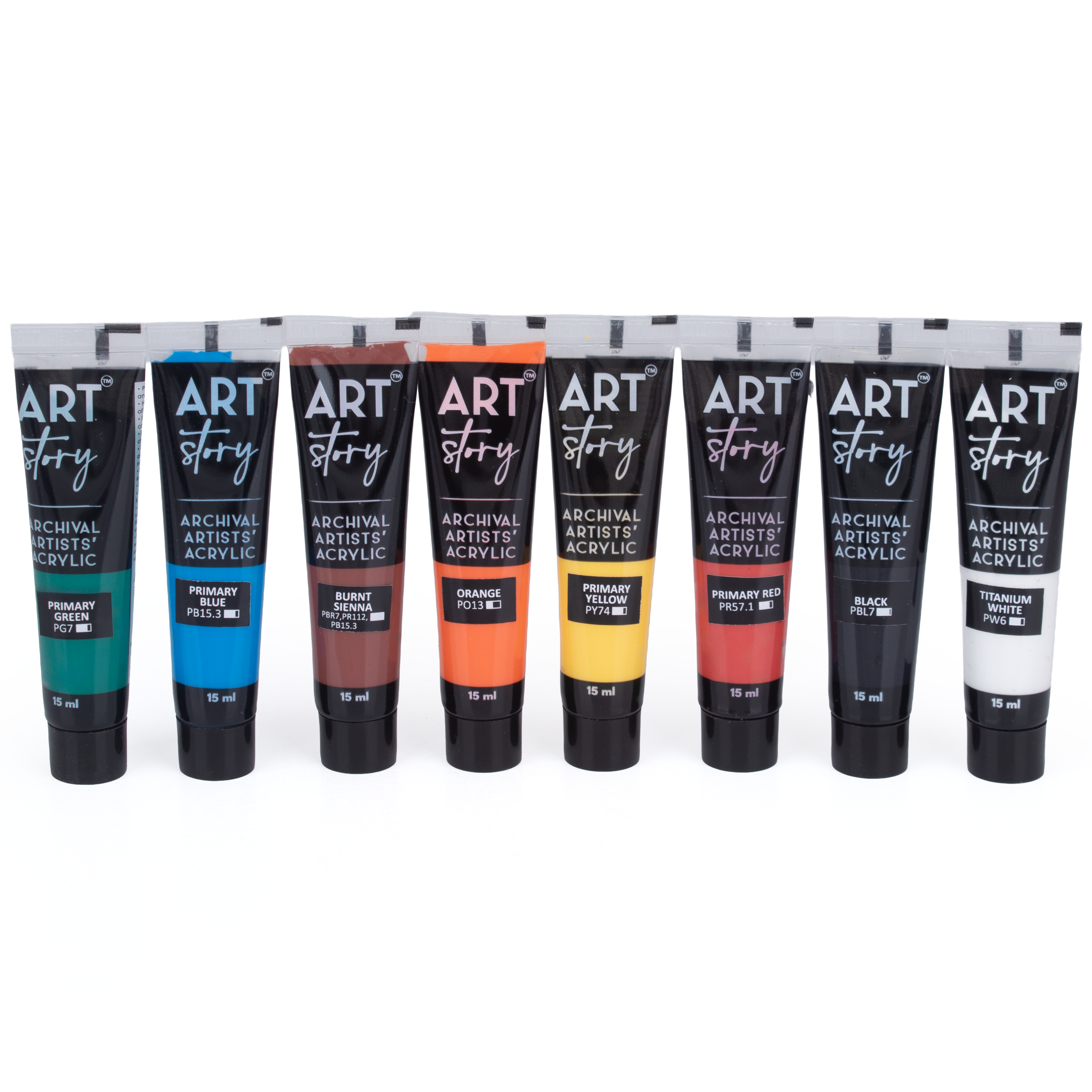 Artists Acrylic Set Basic 8 Colours X 15ml each IB