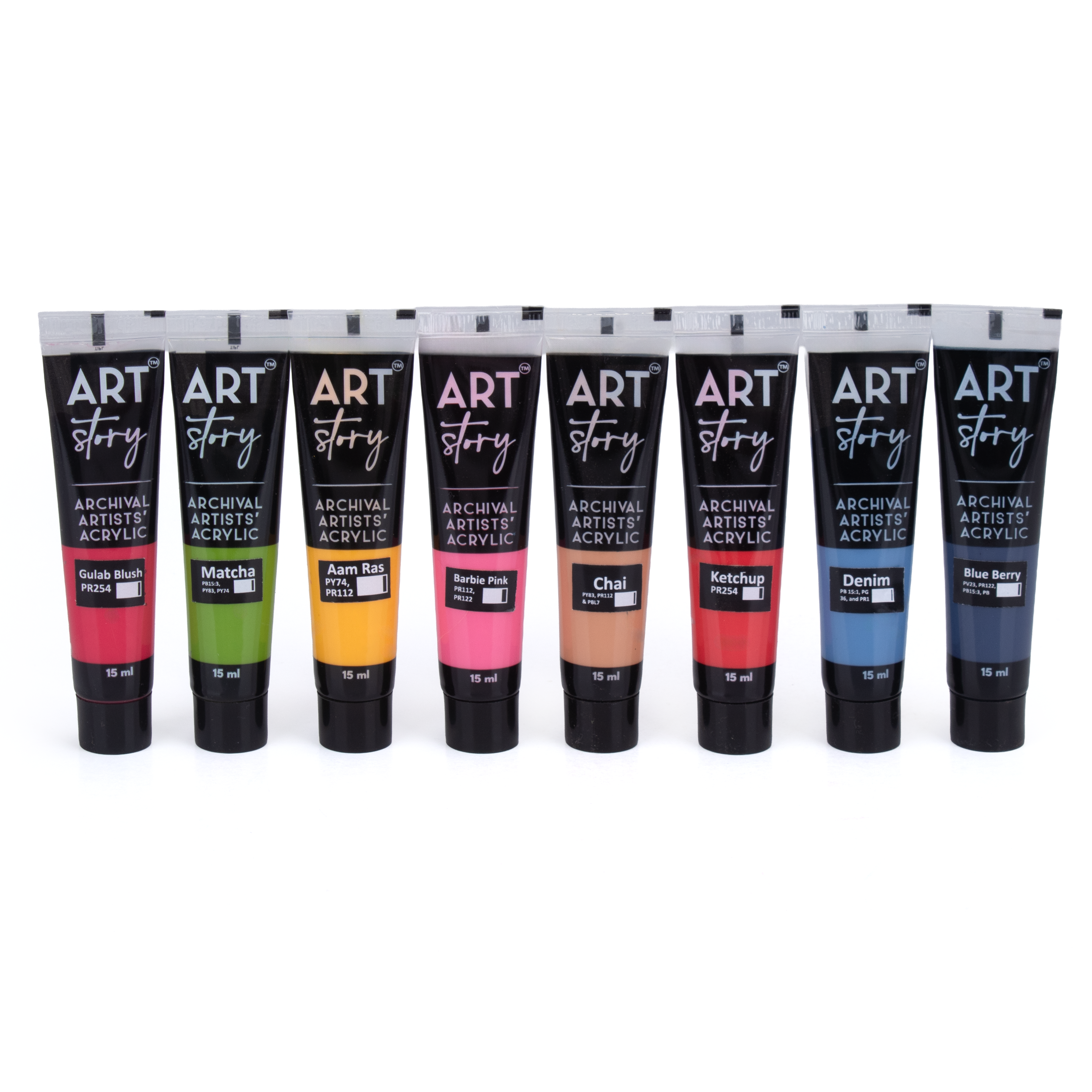 Artists Acrylic Set Limited Edition 8 Colours X 15ml each IB