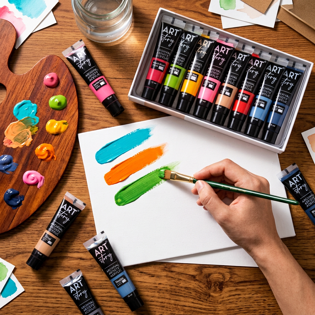 Artists Acrylic Set Limited Edition 8 Colours X 15ml each IB