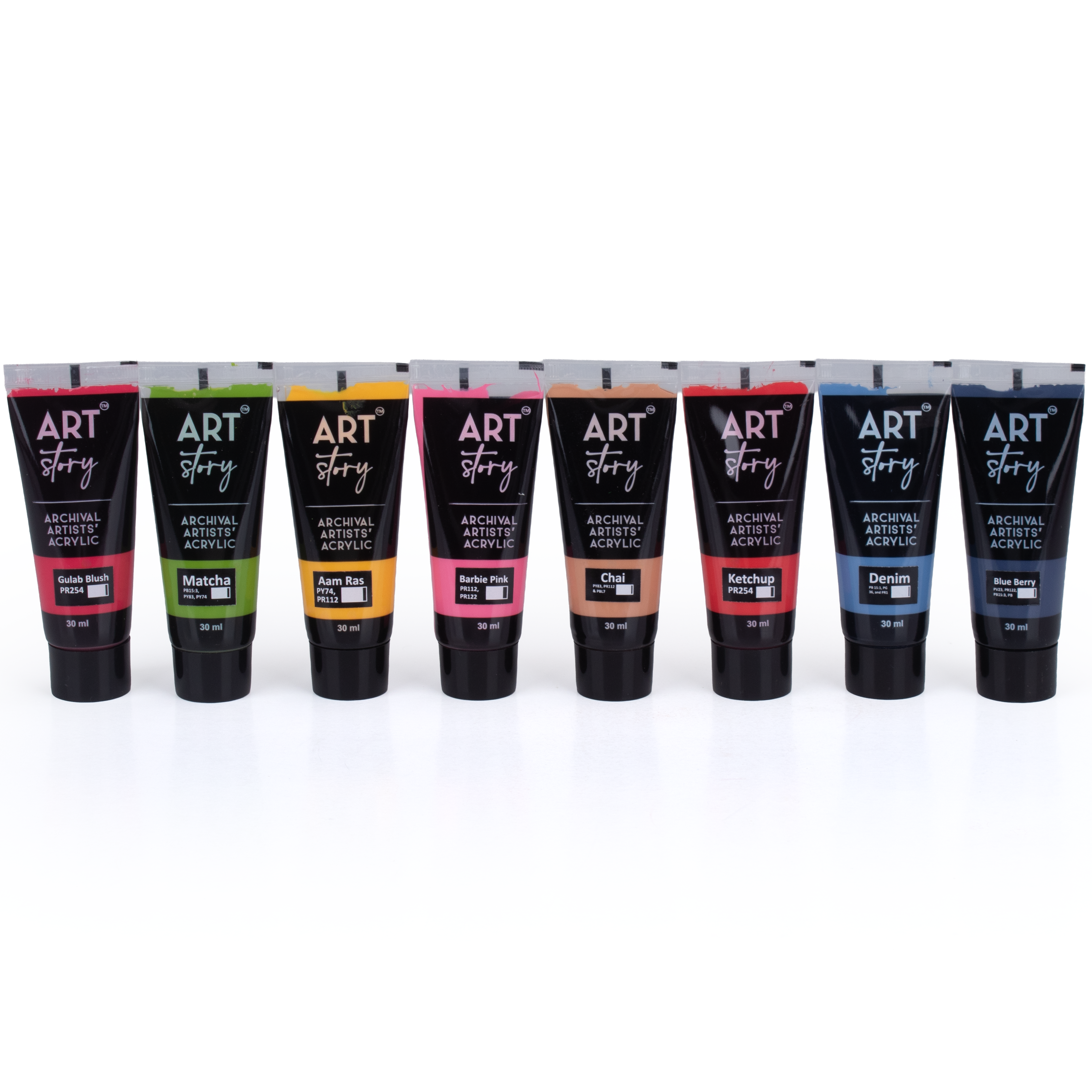 Artists Acrylic Set Limited Edition 8 Colours X 30ml each IB