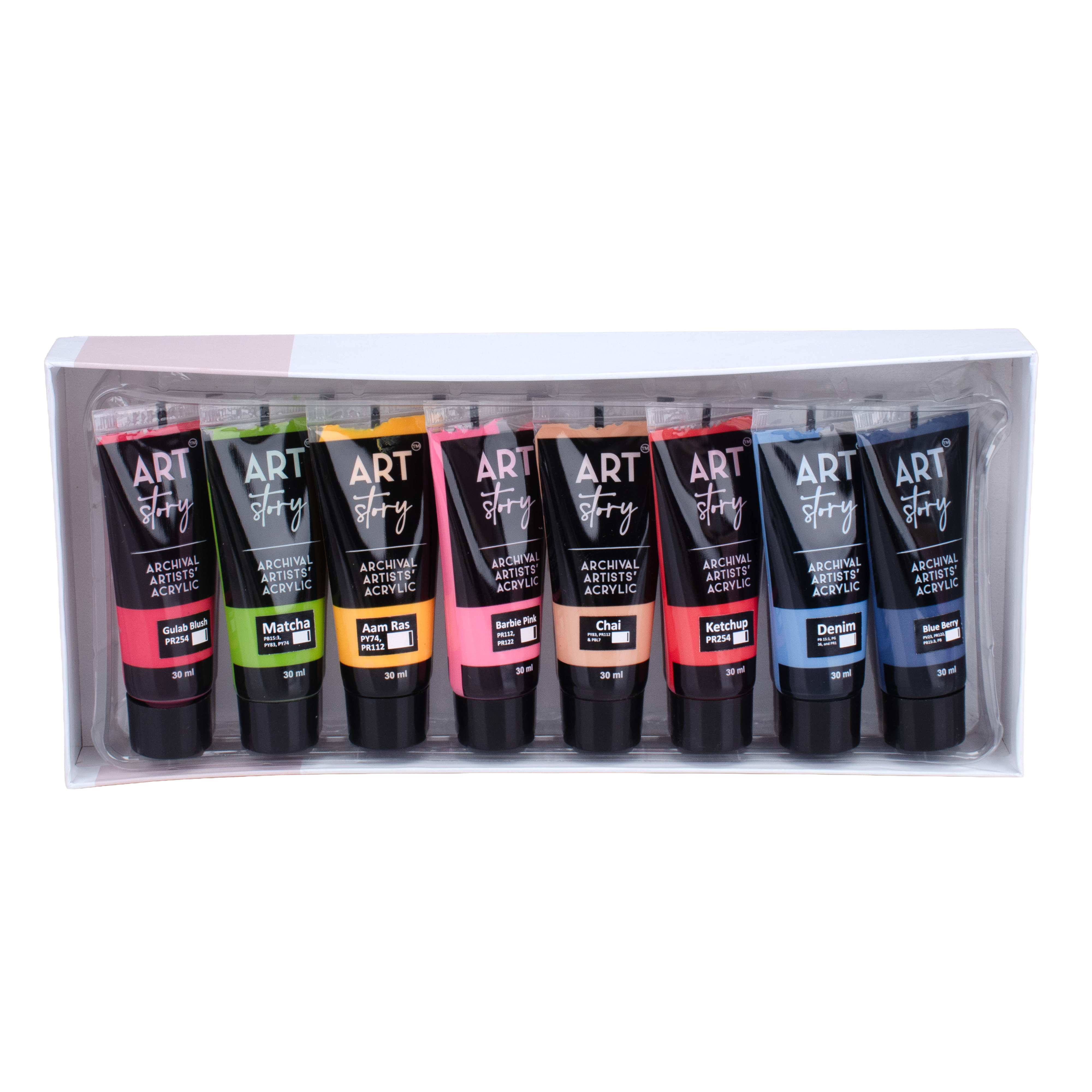 Artists Acrylic Set Limited Edition 8 Colours X 30ml each IB