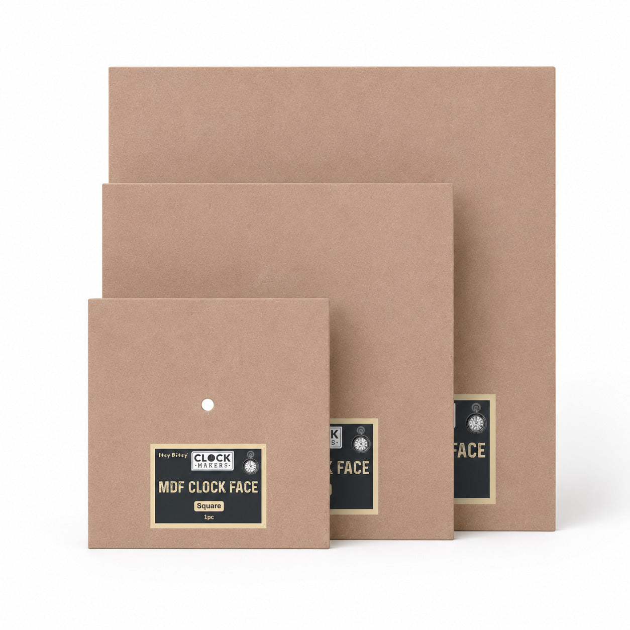 MDF Clock Face Square 10 X 10inch 5.5mm Thick 1pc