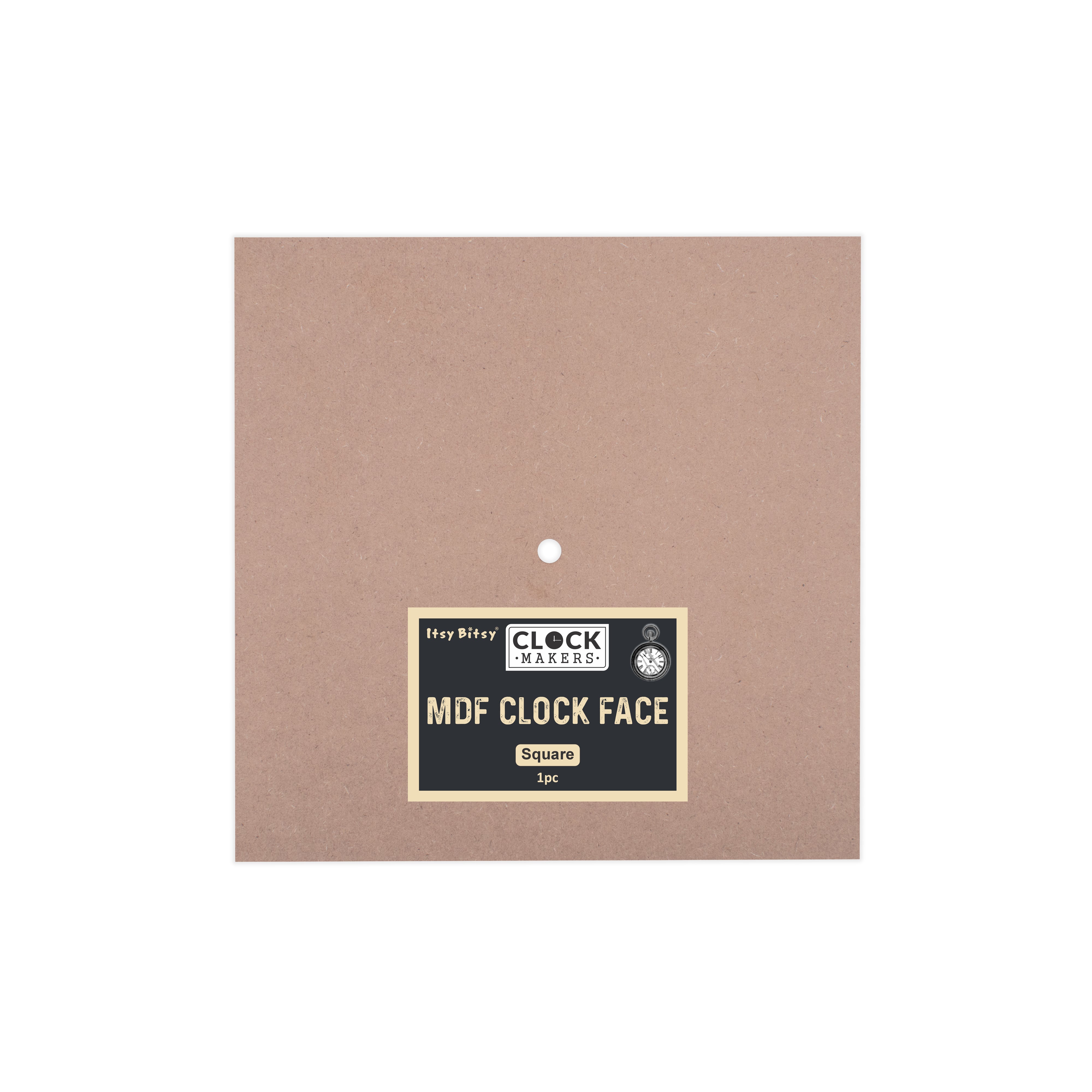 MDF Clock Face Square 12 X 12inch 5.5mm Thick 1pc