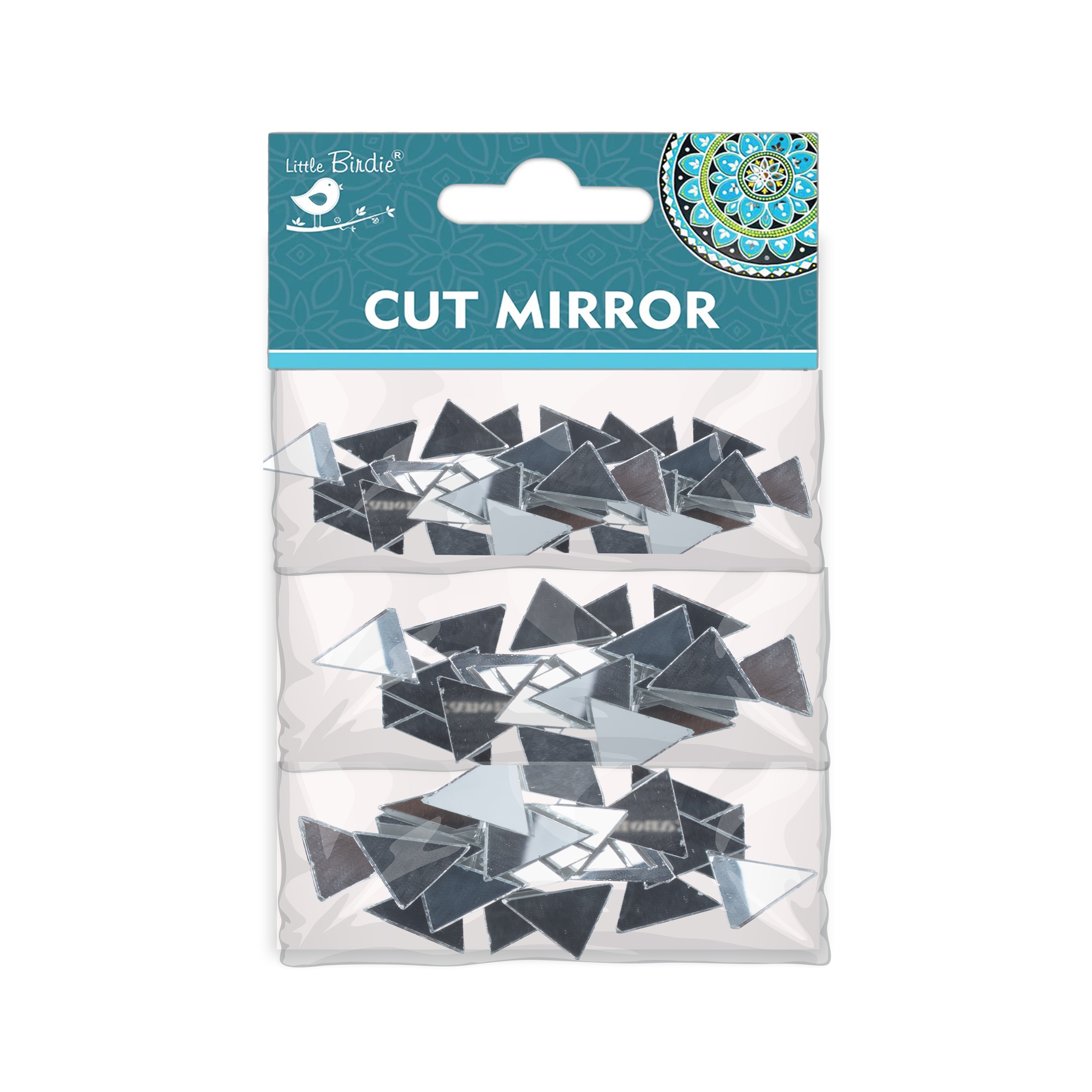 Cut Mirror Triangle 14/16/18mm Each 15gm x 3 size Layer pack