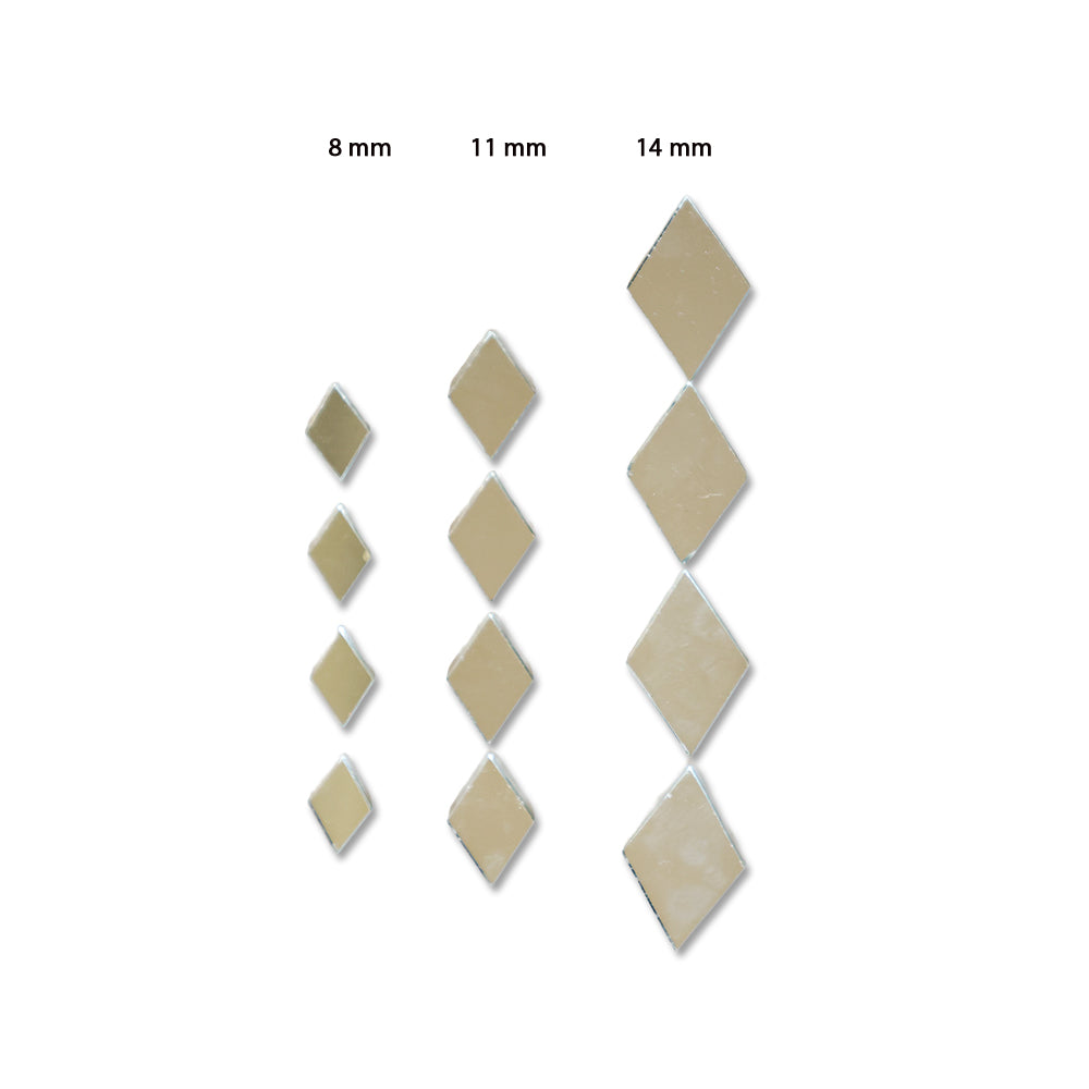 Cut Mirror Diamond 8/11/14Mm Each 15Gm X 3 Size Layer Pack