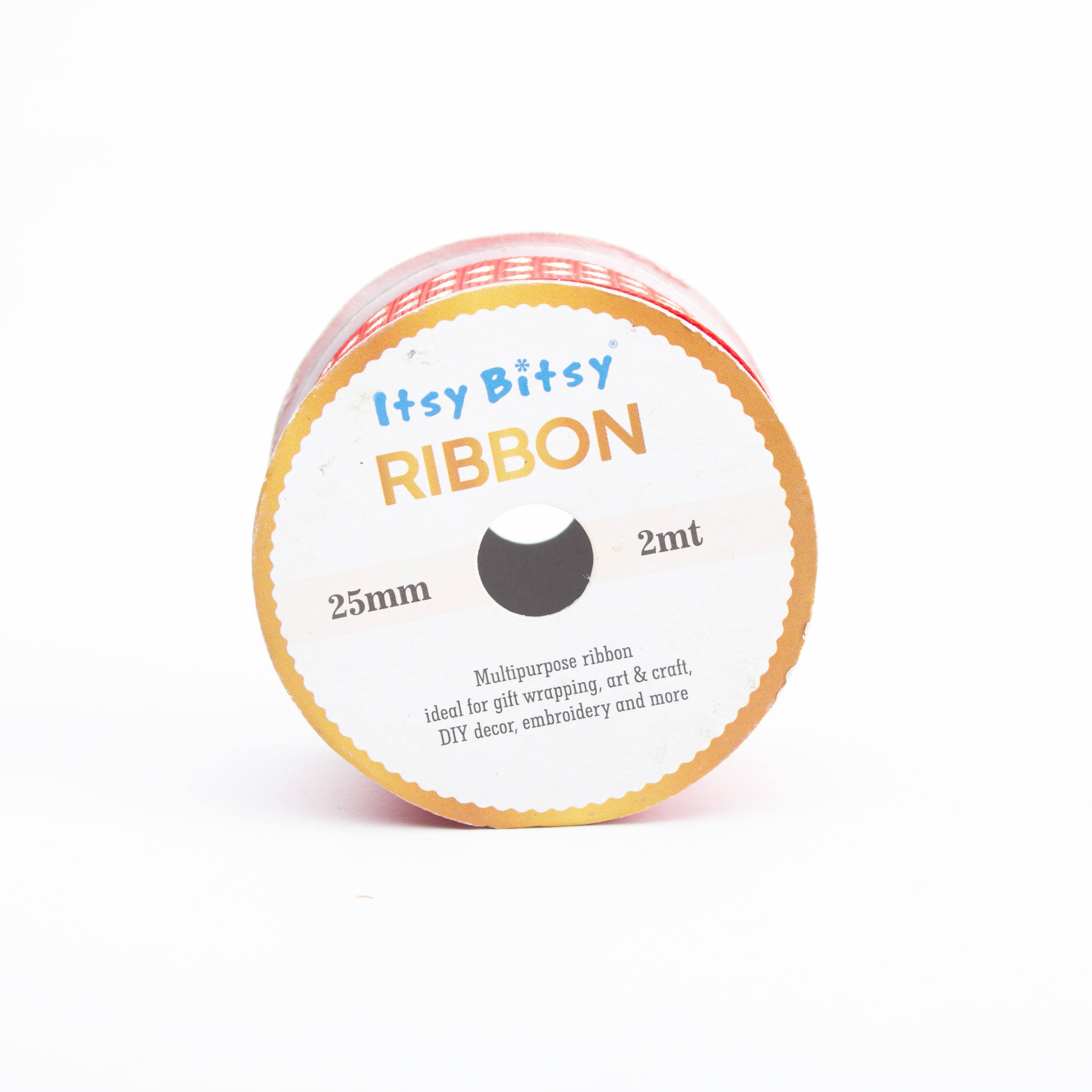 Grosgrain Ribbon printed Heart 25mm 2mtr