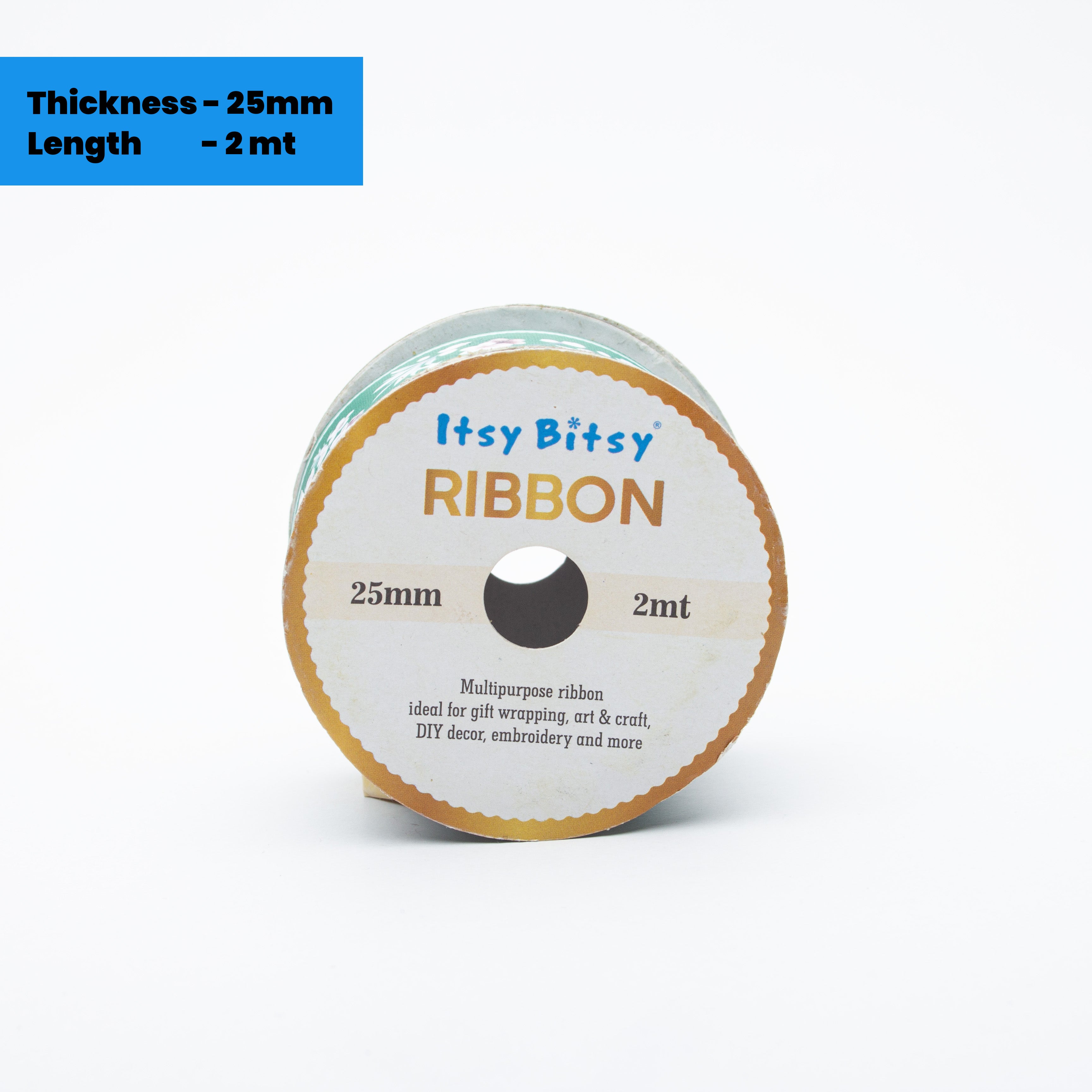 Nylon Jade Flower Ribbon 25mm 2mtr