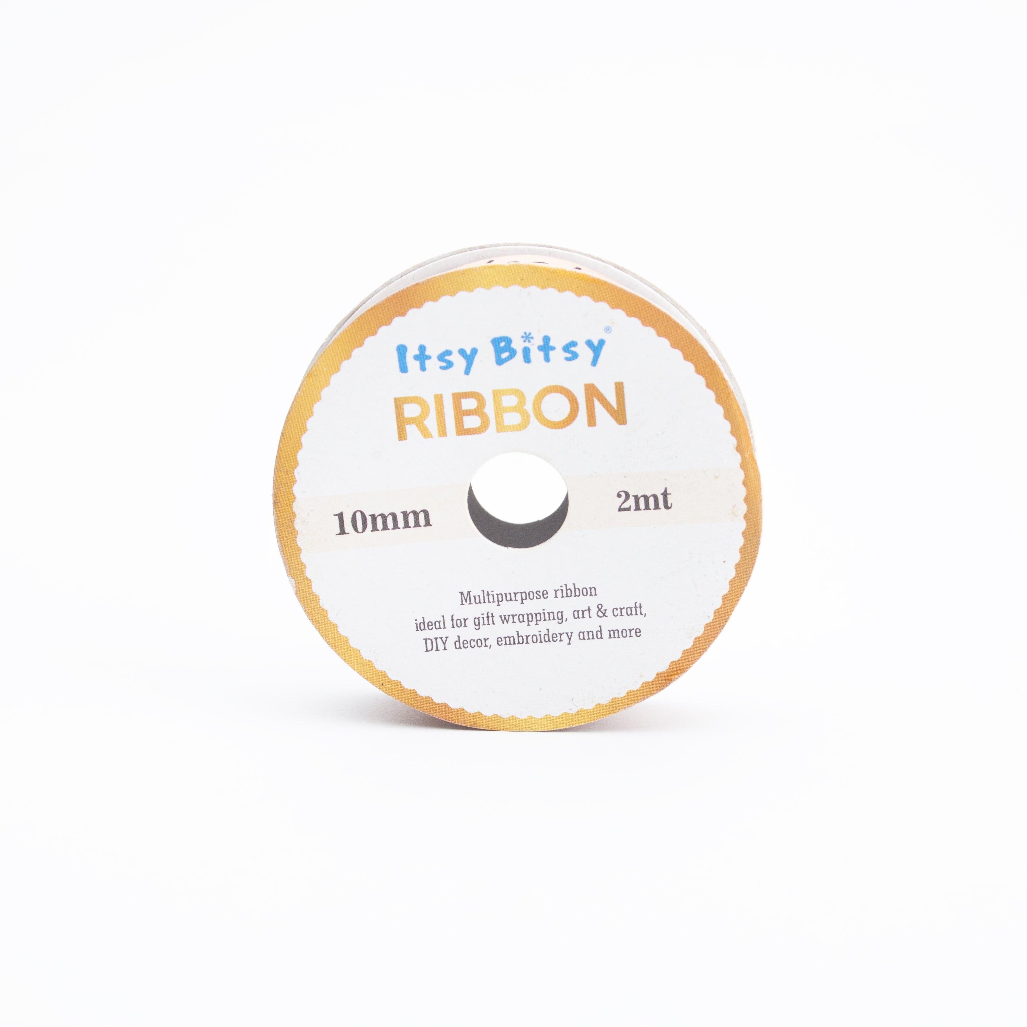 Gold Printed Handmade Ribbon 10mm 2mtr