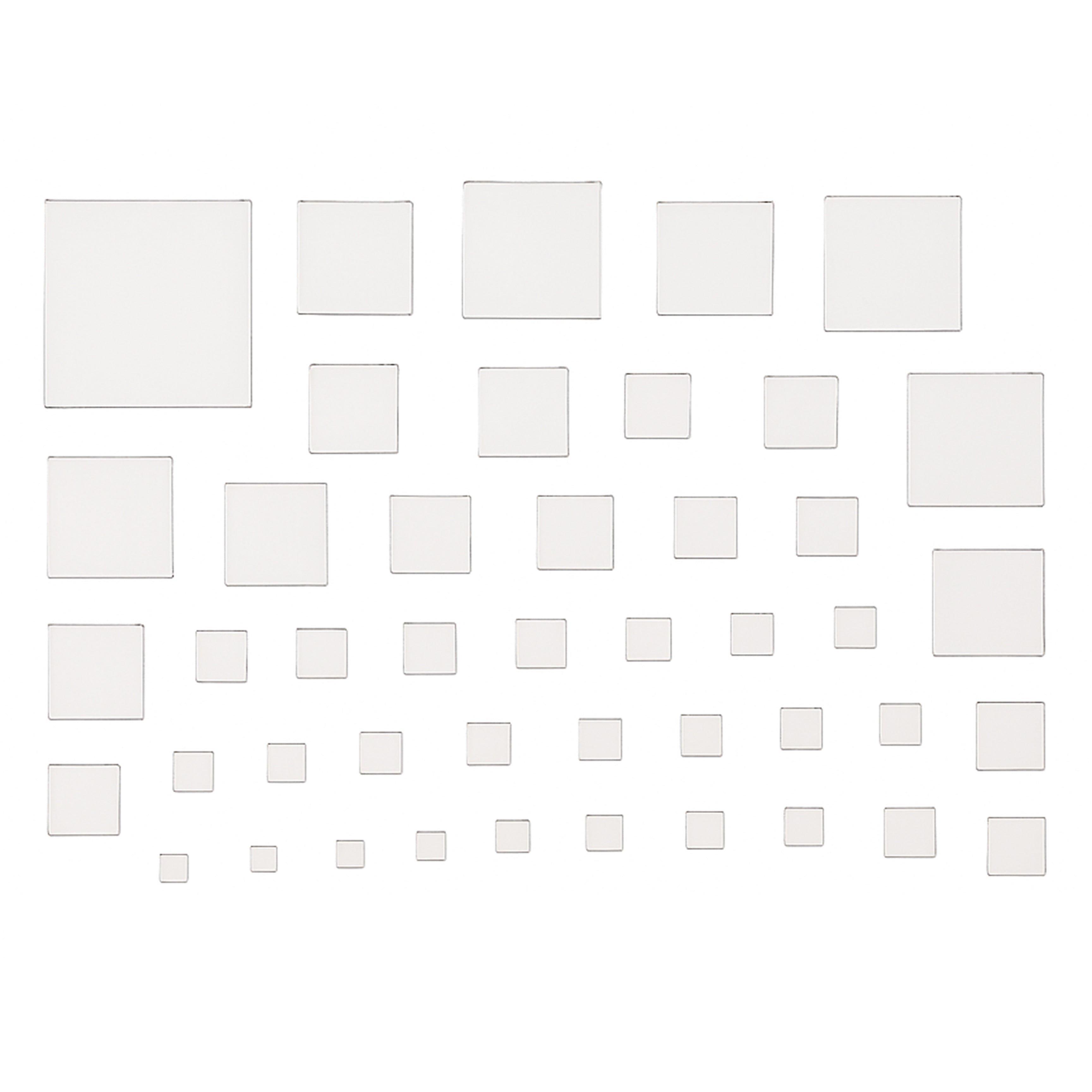 Cut Mirror â?? Square Shape 12mm 14mm 30mm 42gm 6 COMP Blister