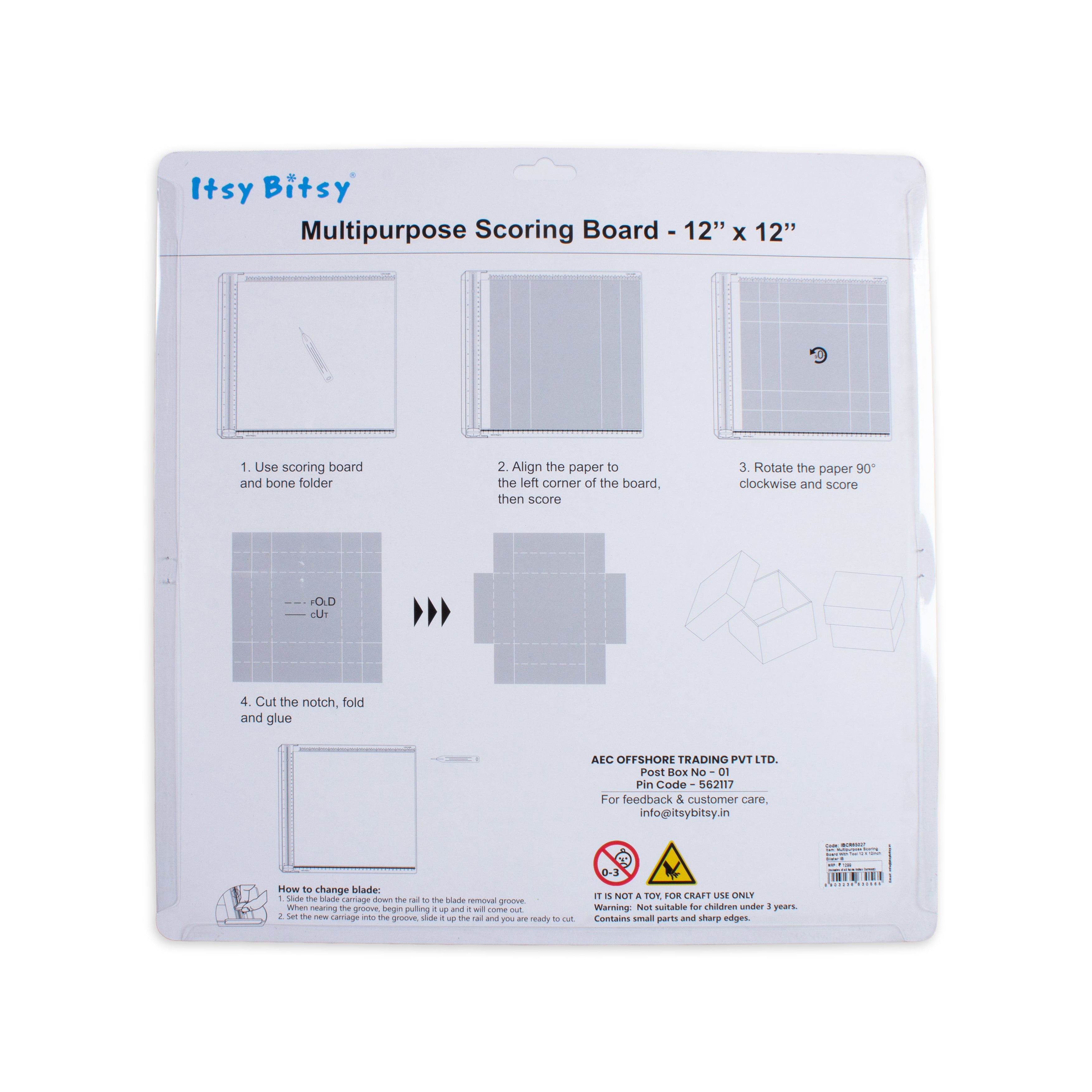 Multipurpose Scoring Board 12 X 12inch Blister Pack