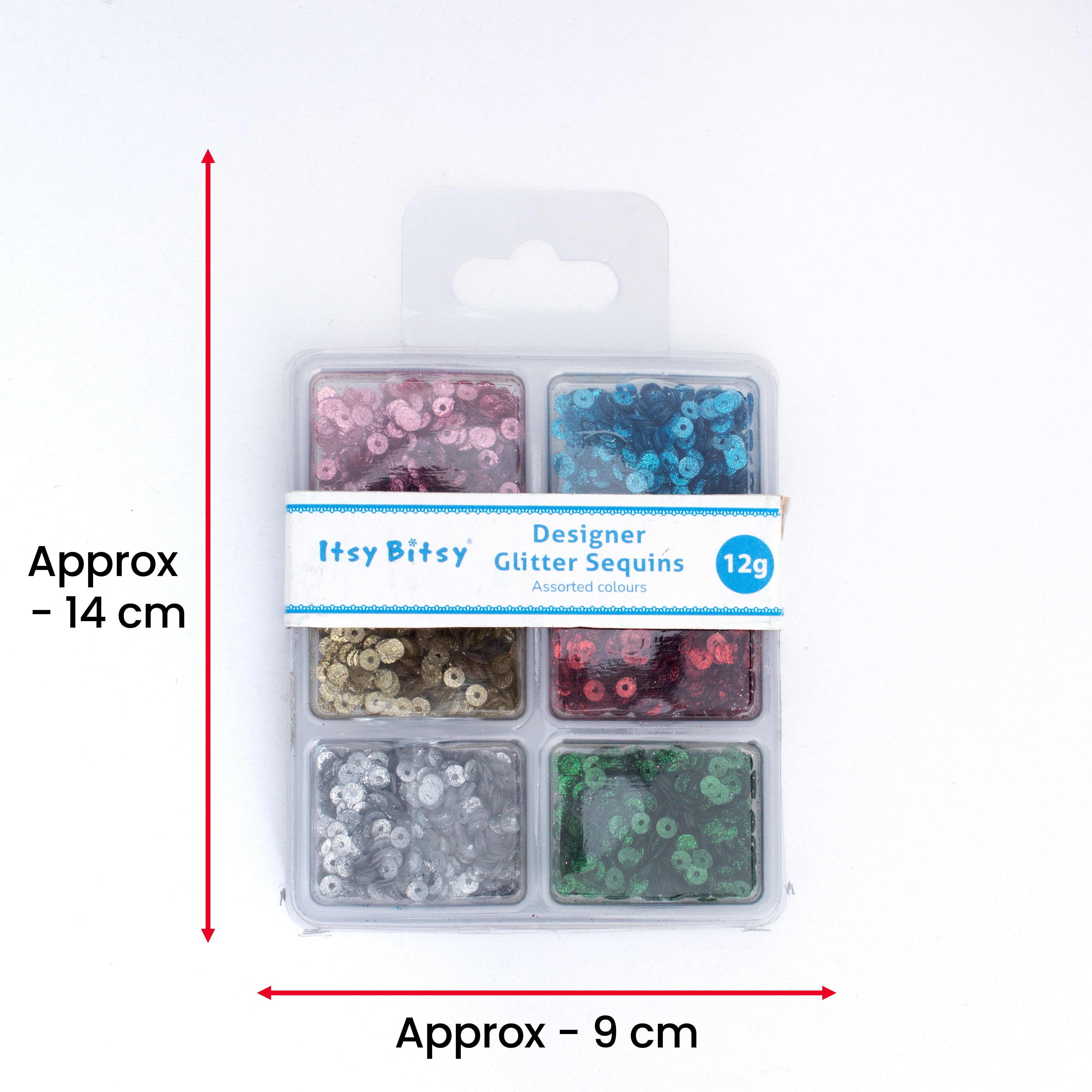 Round Cup Sequins Shimmer Berry 4mm 6 Colours 6 Comp X 2gm Each Blister