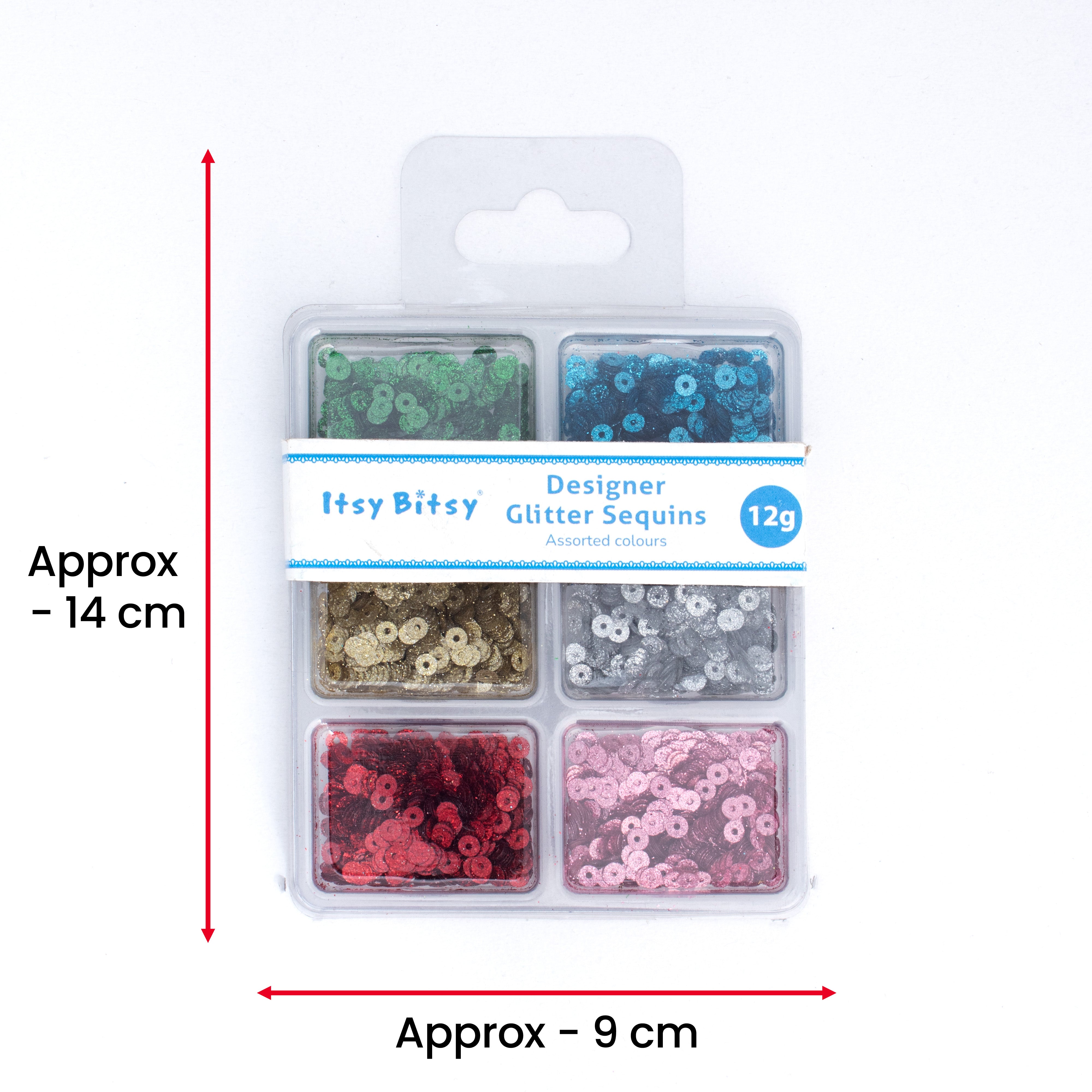 Round Flat Sequins Tiny Hands Pastel candy 4mm 6 Colours 6 Comp X 2gm Each Blister