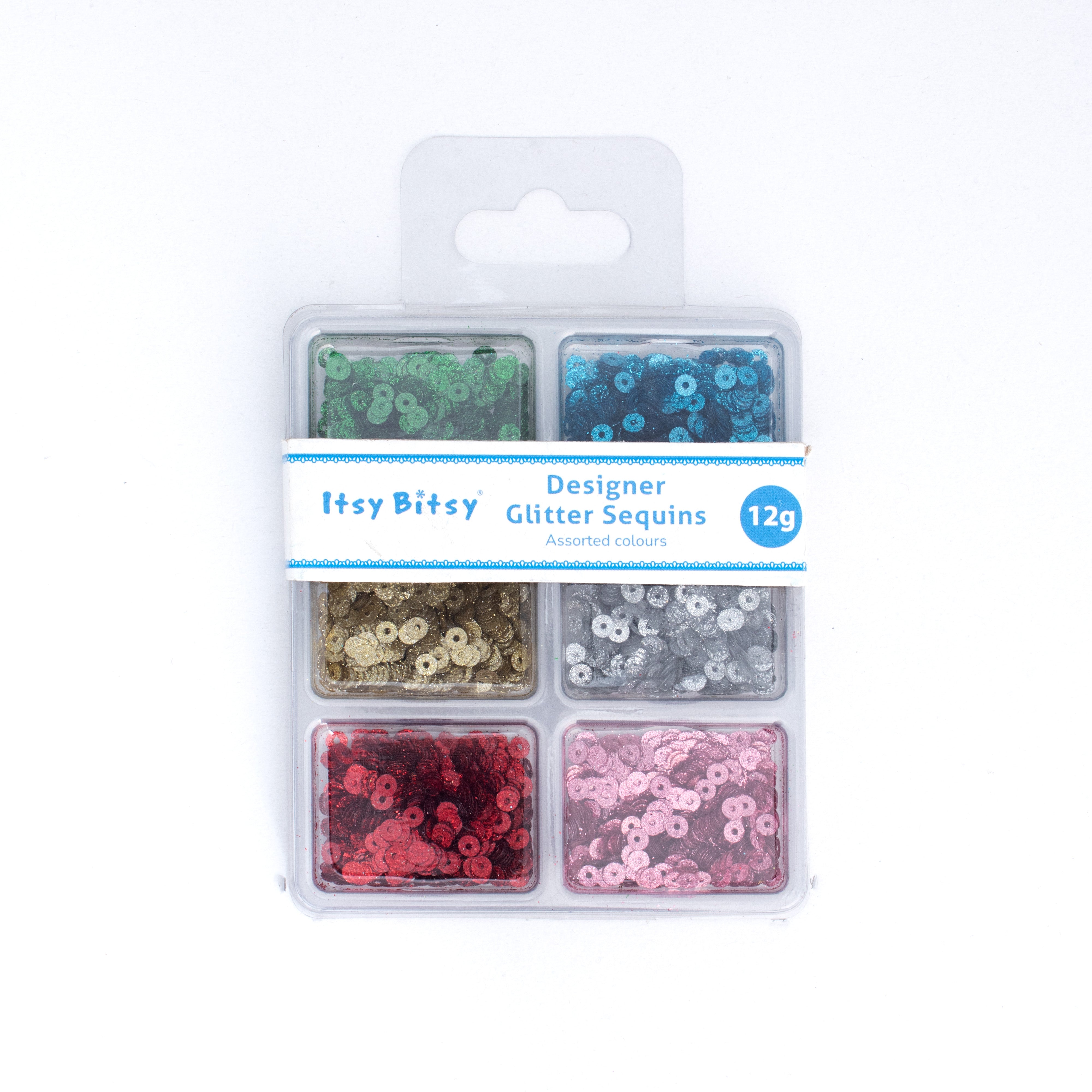 Round Flat Sequins Tiny Hands Pastel candy 4mm 6 Colours 6 Comp X 2gm Each Blister