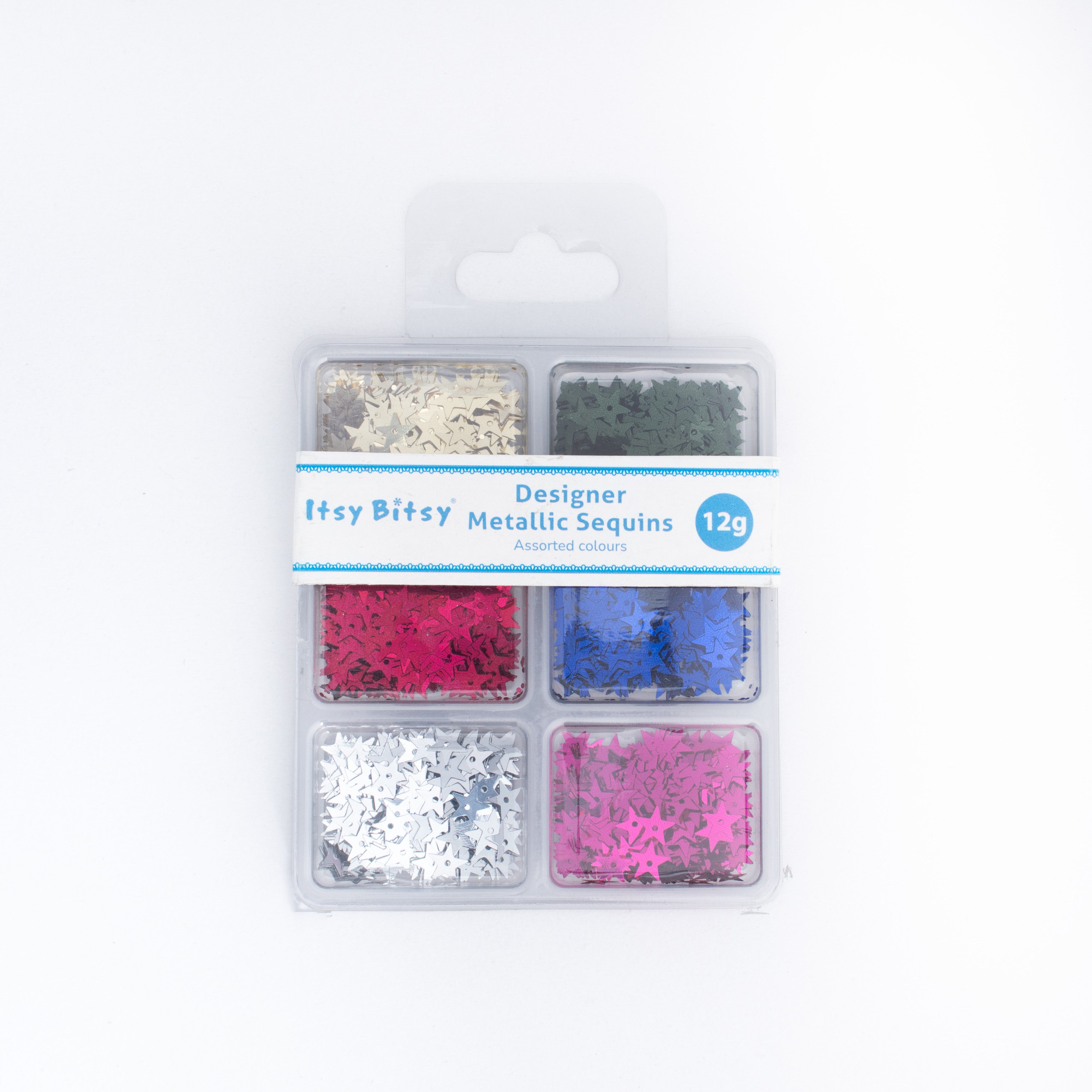 Round Flat Sequins Dazzling Berry 4mm 6 Colours 6 Comp X 2gm Each Blister
