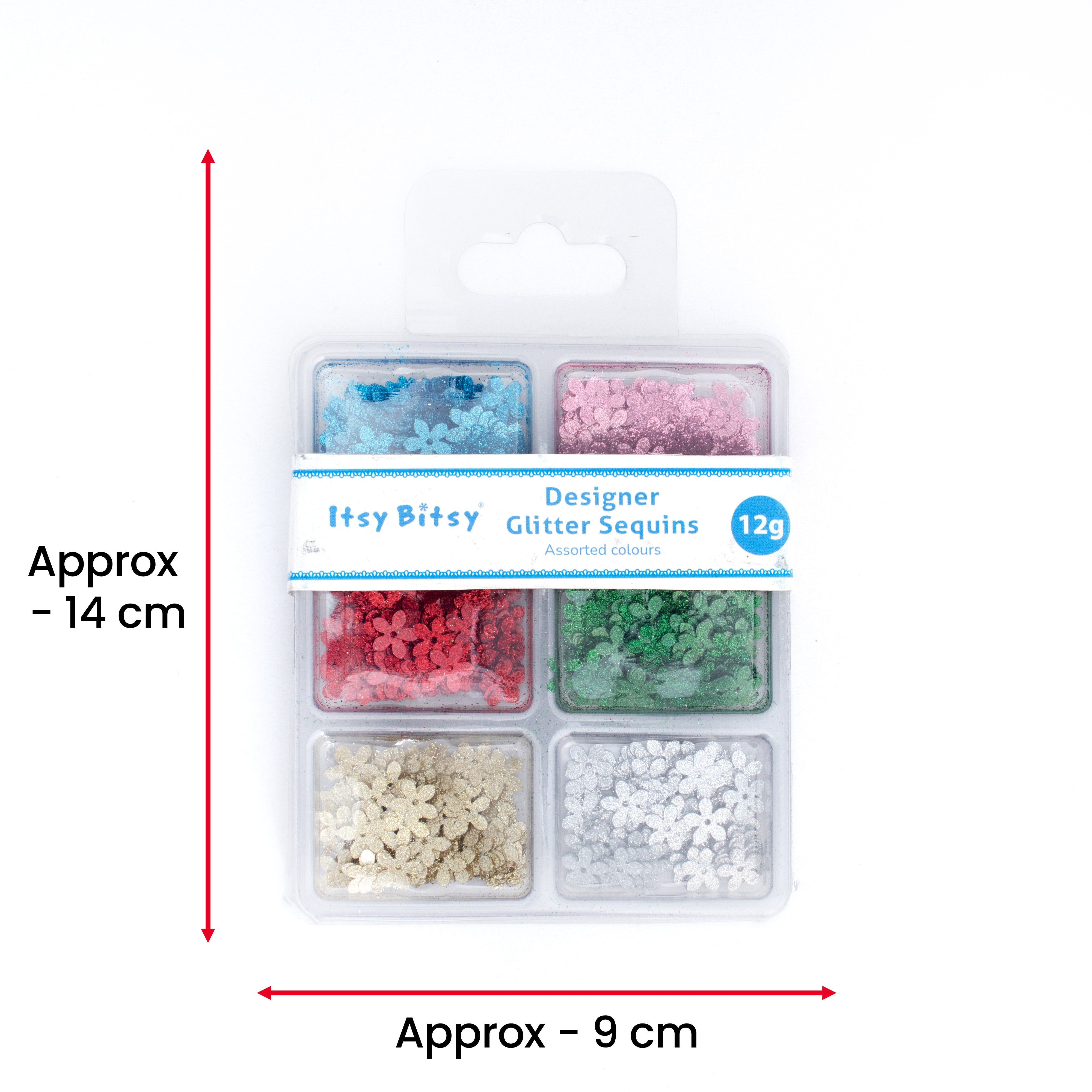 Flower Sequins Lily Dazzle 10mm 6 Colours 6 Comp X 2gm Each Blister